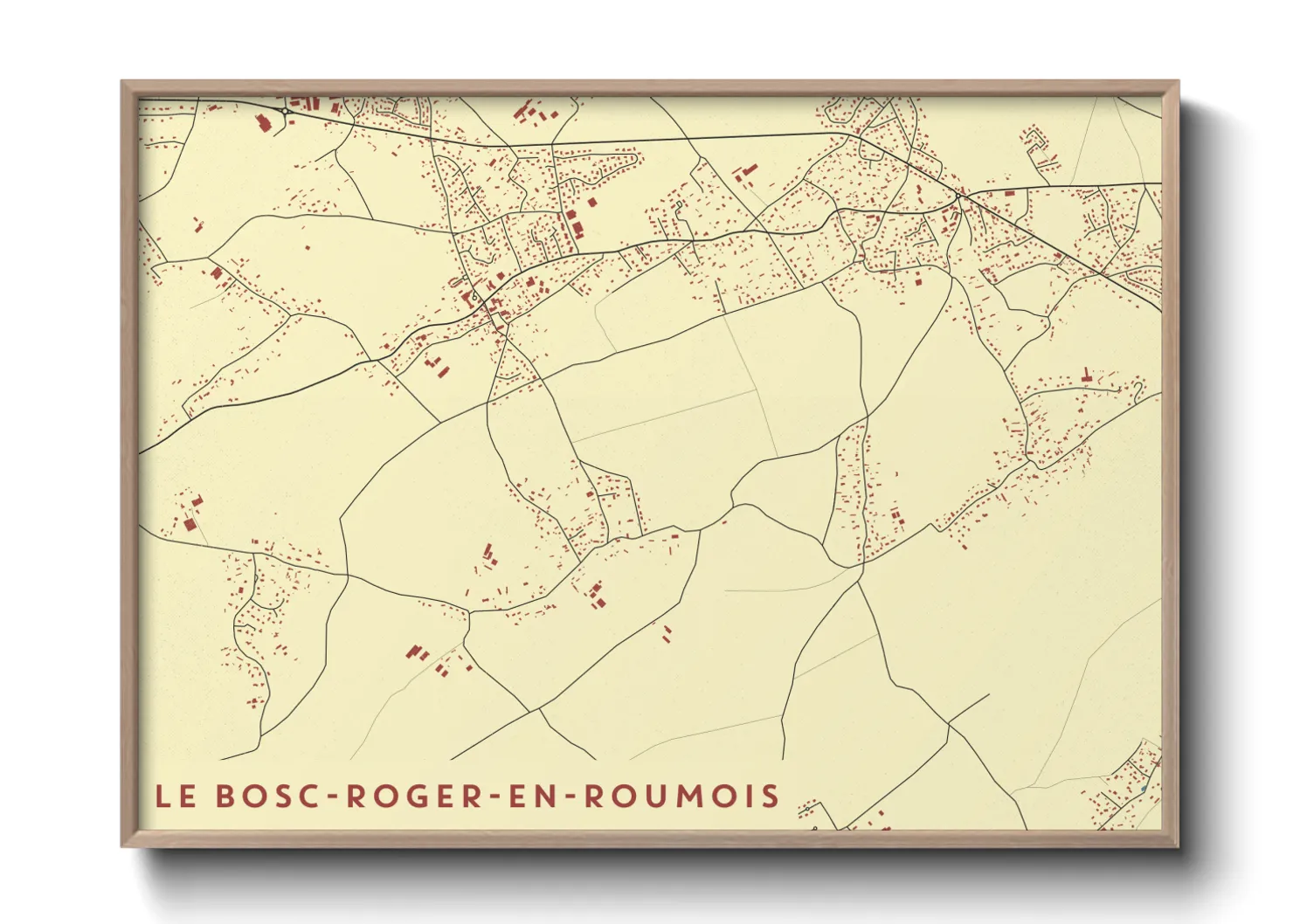 Une affiche de carte sur Le Bosc-Roger-en-Roumois