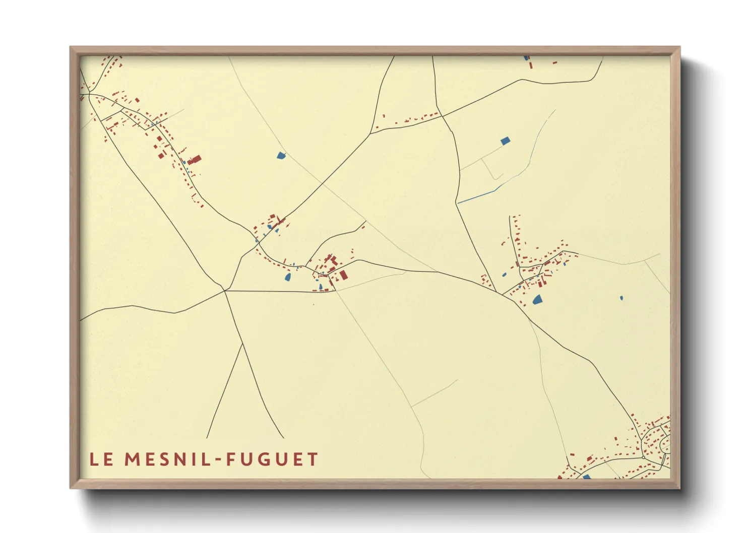 Une affiche de carte sur Le Mesnil-Fuguet