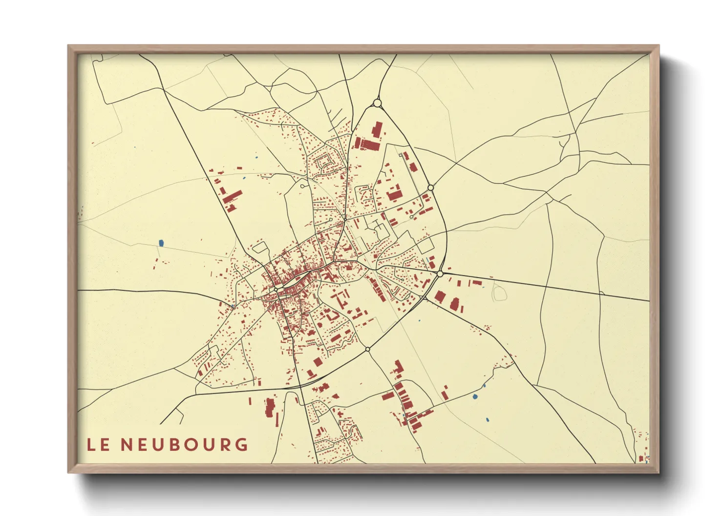 Une affiche de carte sur Le Neubourg