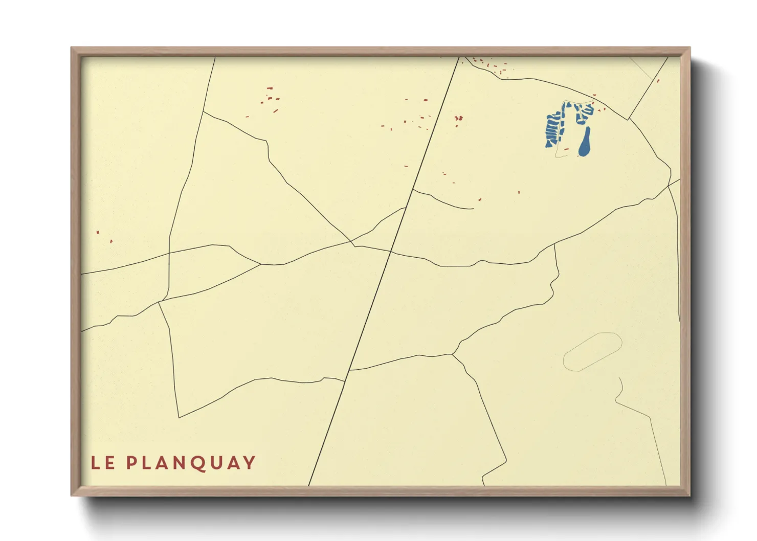 Une affiche de carte sur Le Planquay