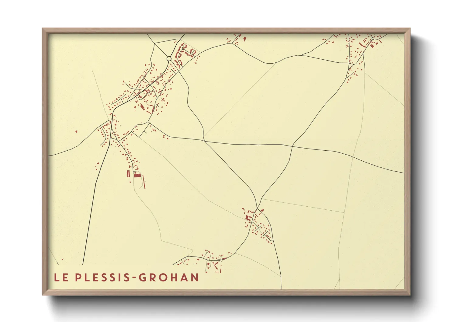 Une affiche de carte sur Le Plessis-Grohan