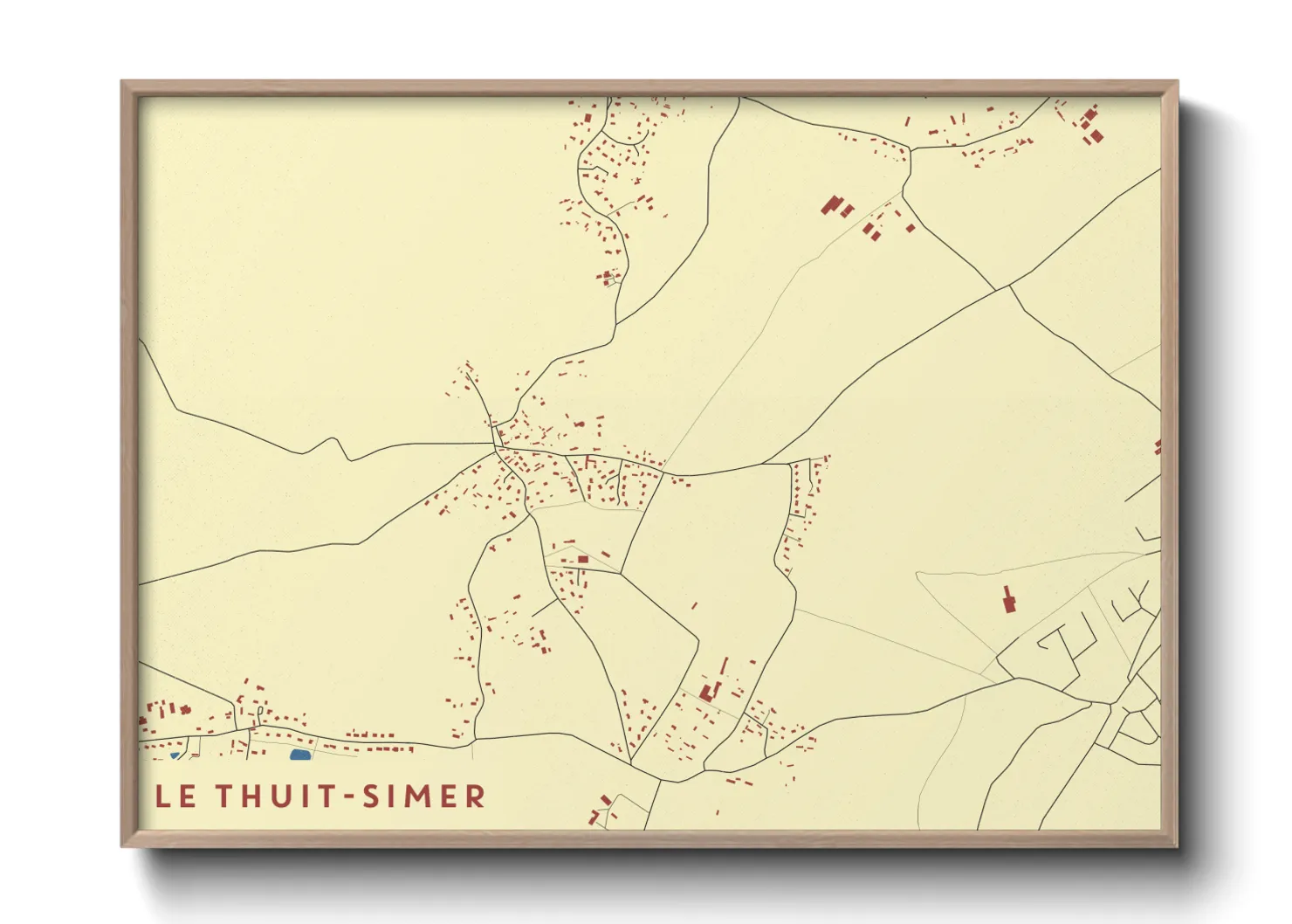 Une affiche de carte sur Le Thuit-Simer
