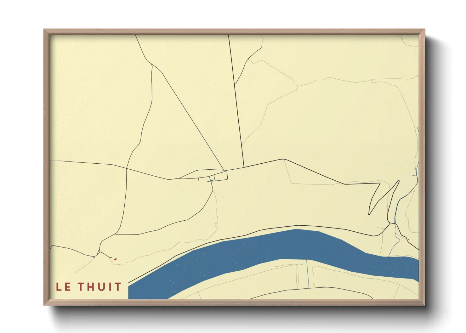 Une affiche de carte sur Le Thuit