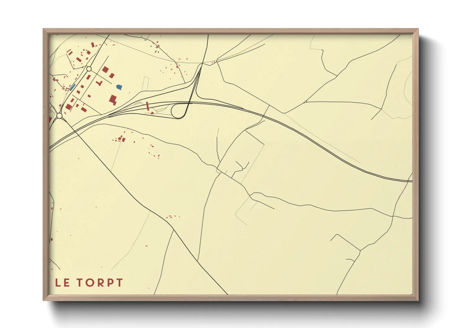 Une affiche de carte sur Le Torpt