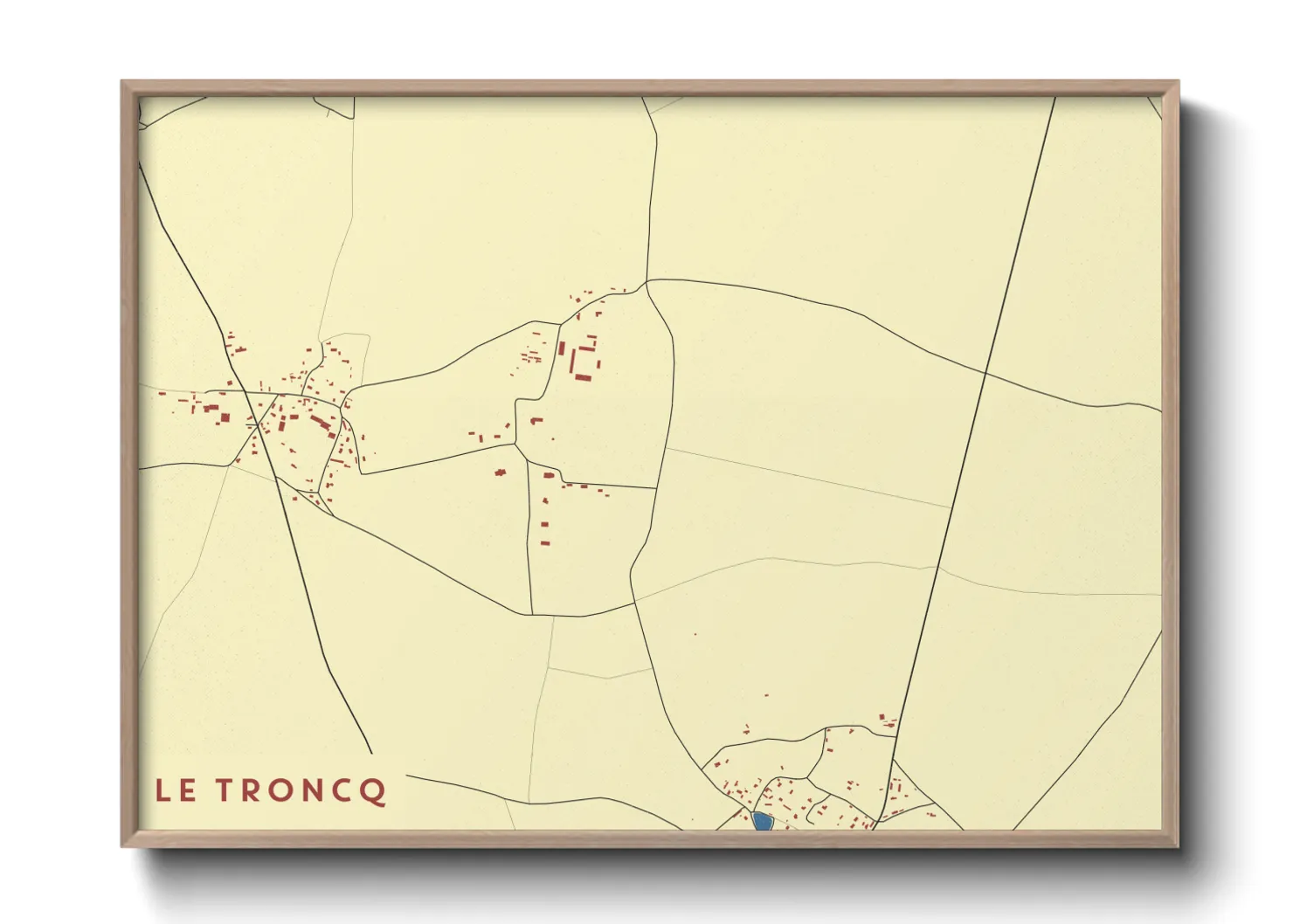 Une affiche de carte sur Le Troncq