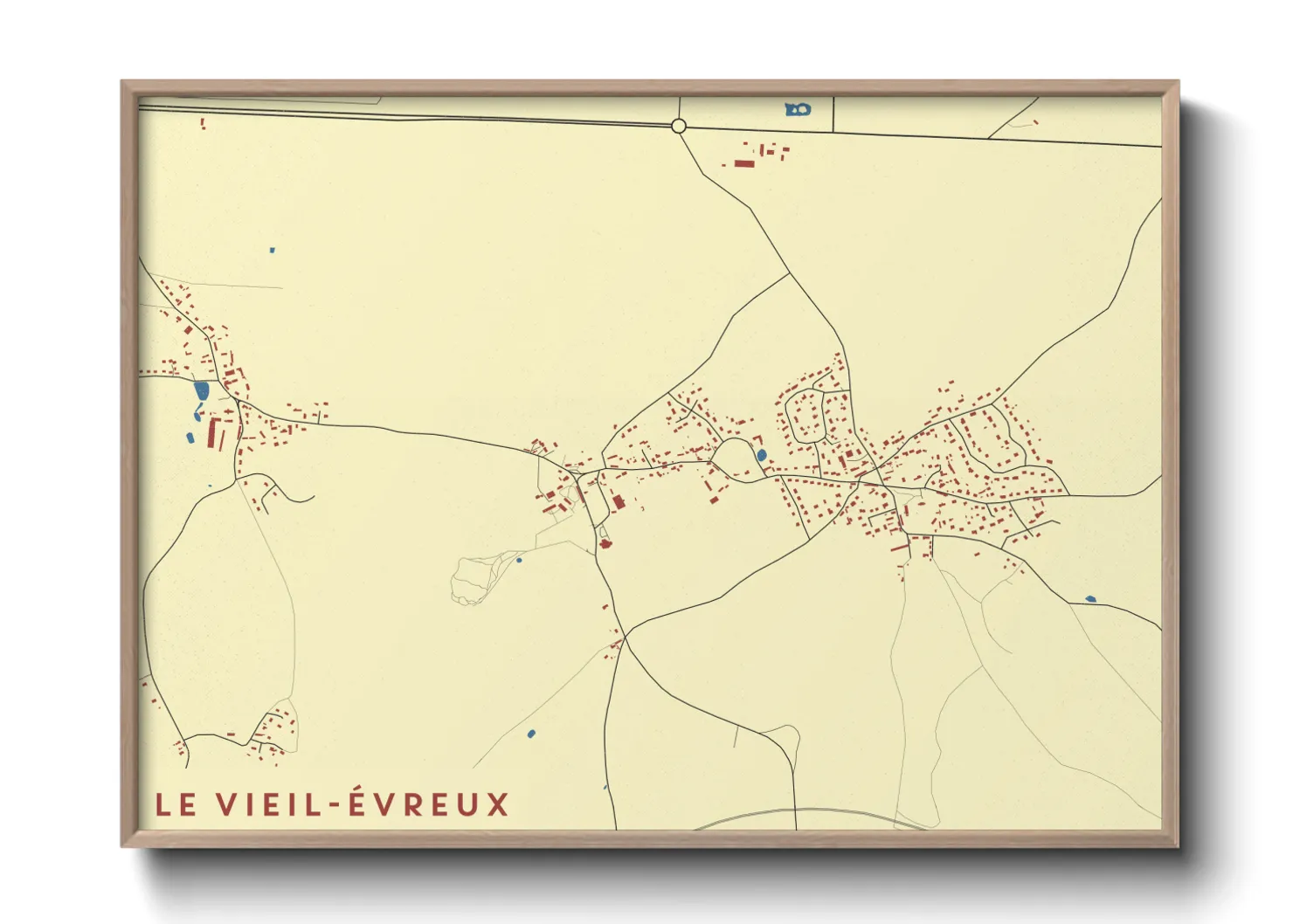 Une affiche de carte sur Le Vieil-Évreux