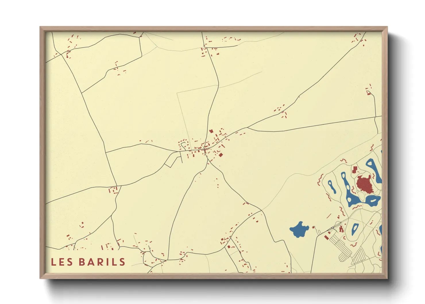Une affiche de carte sur Les Barils