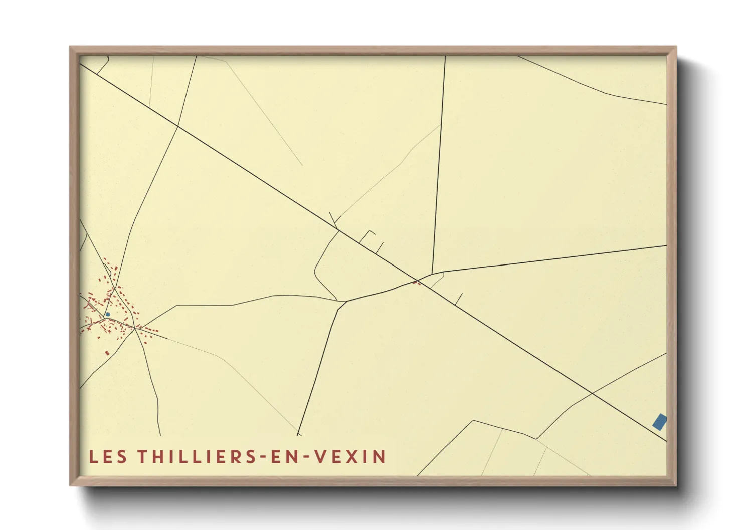 Une affiche de carte sur Les Thilliers-en-Vexin