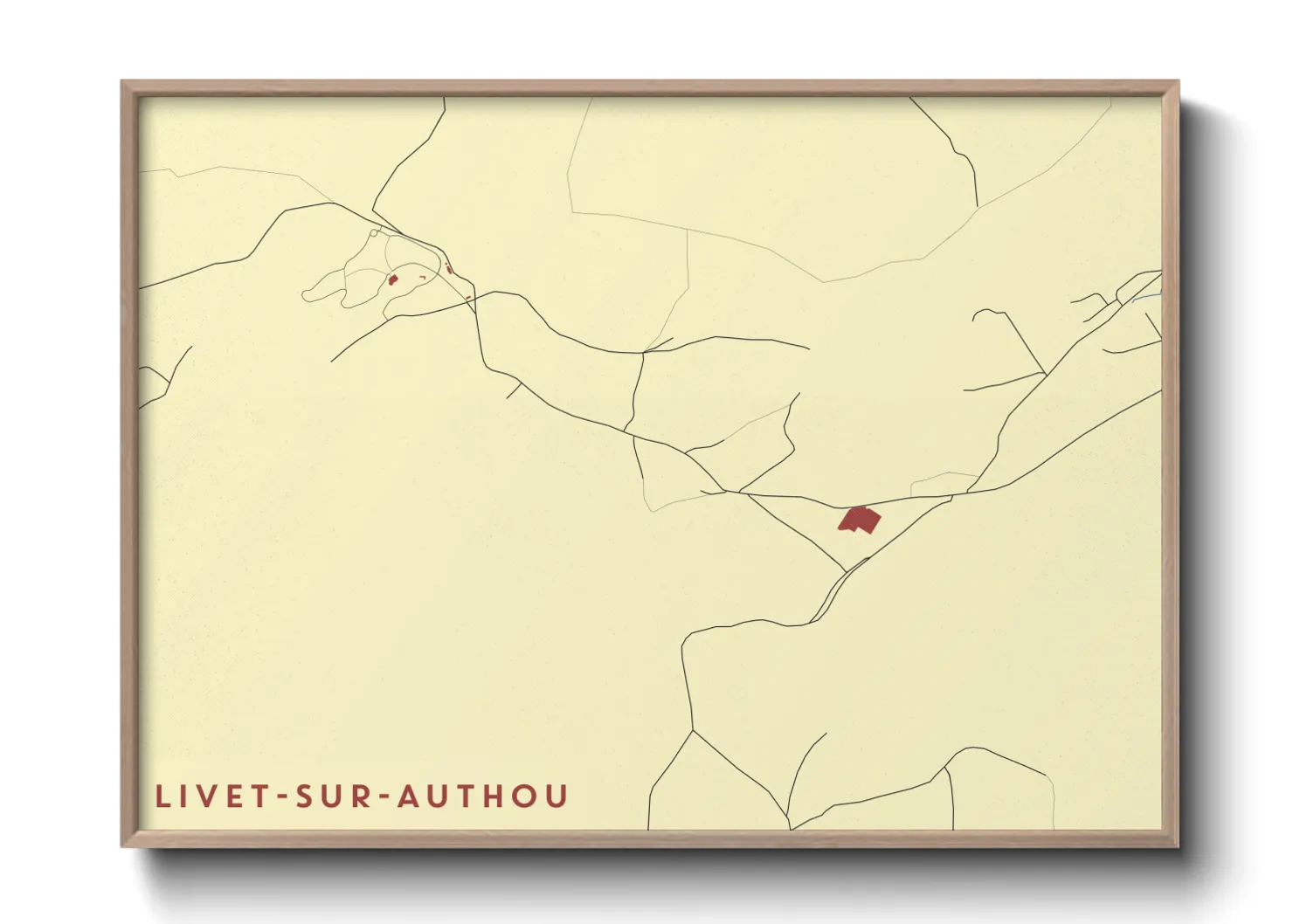 Une affiche de carte sur Livet-sur-Authou