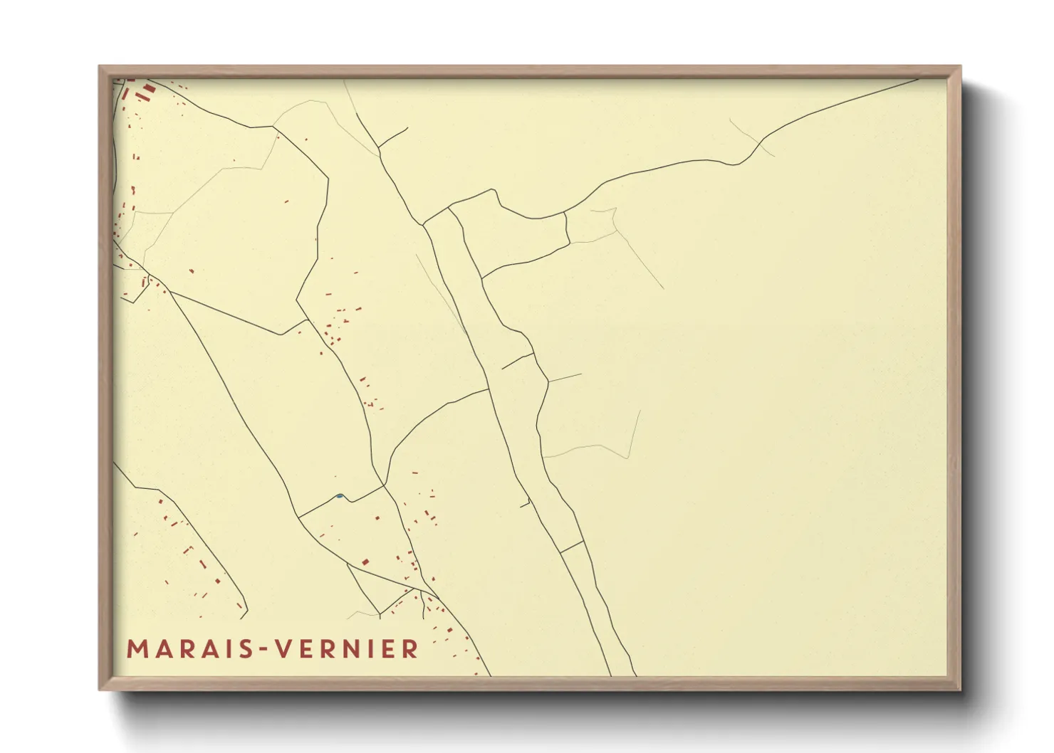 Une affiche de carte sur Marais-Vernier