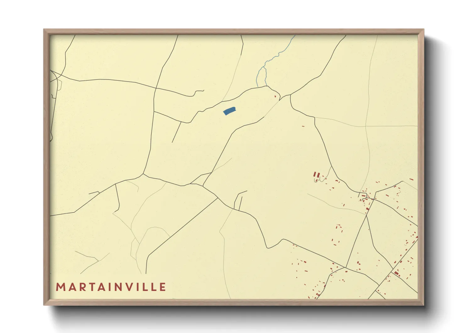 Une affiche de carte sur Martainville