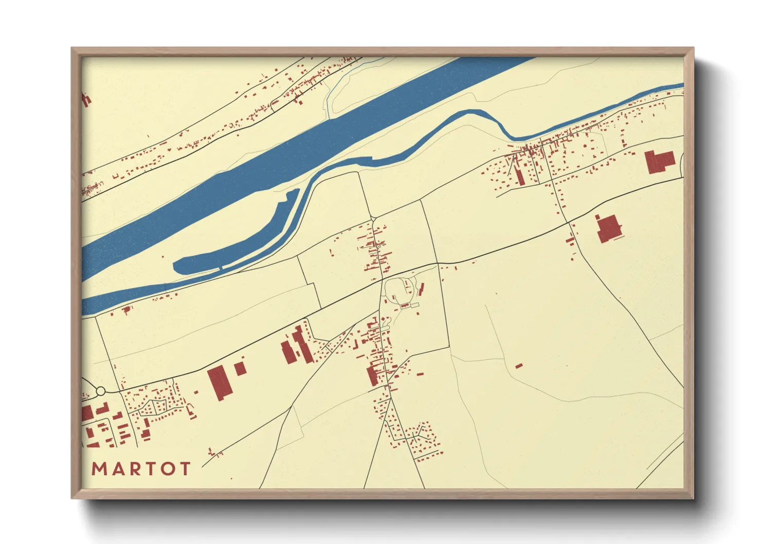 Une affiche de carte sur Martot