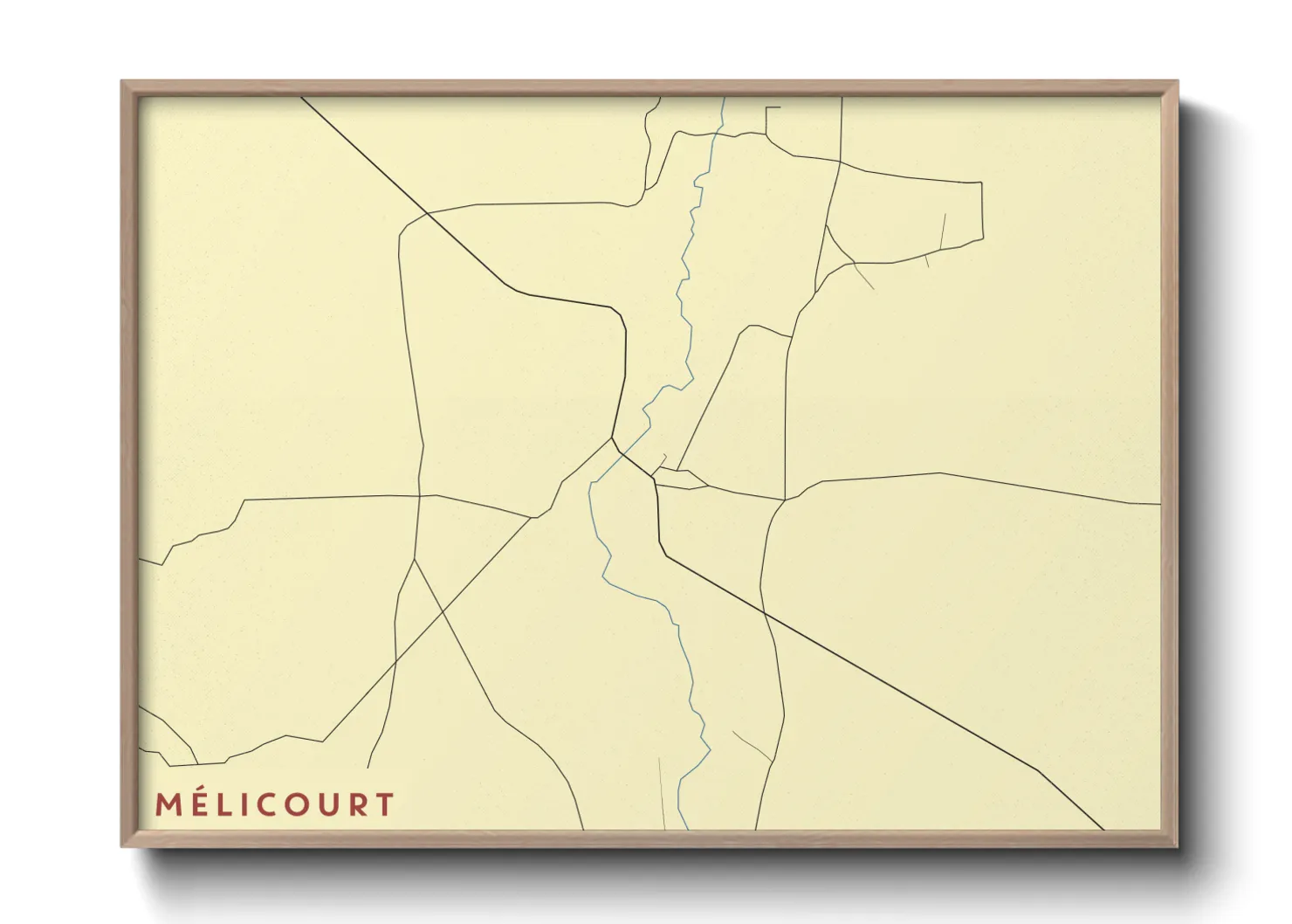 Une affiche de carte sur Mélicourt