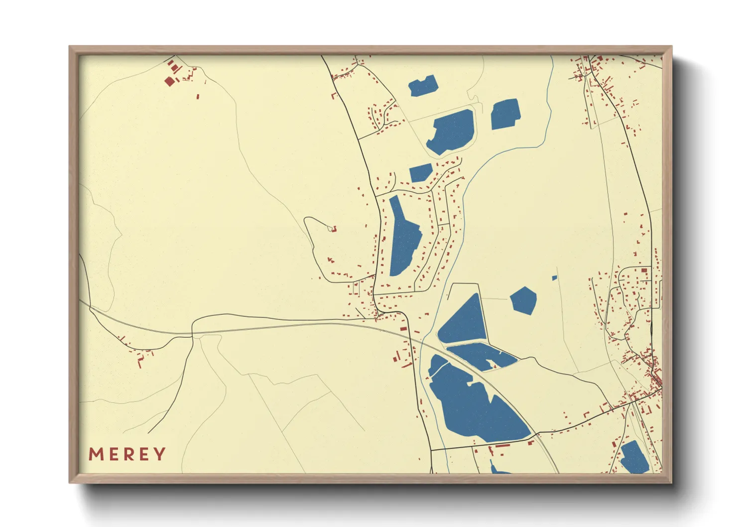 Une affiche de carte sur Merey