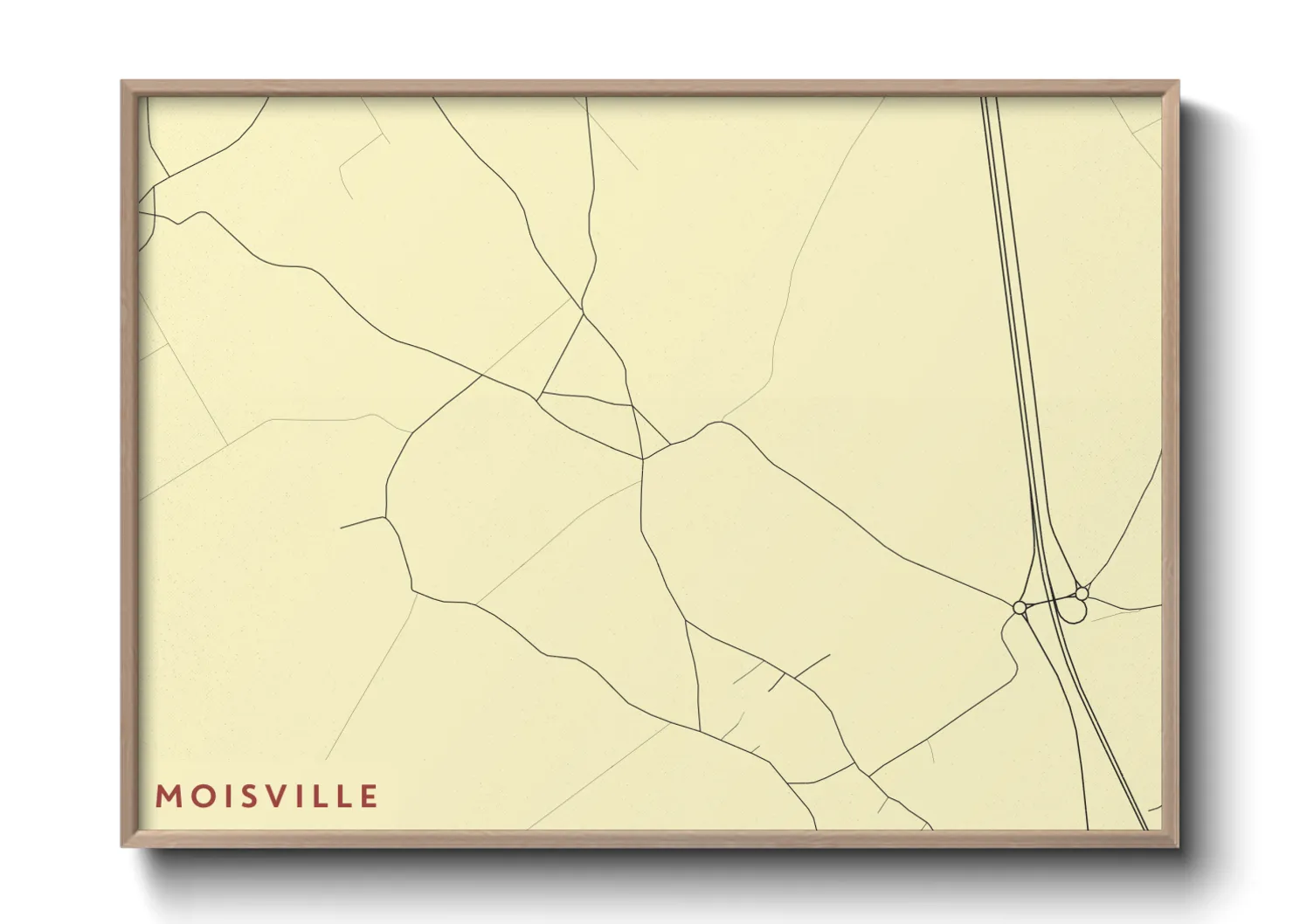 Une affiche de carte sur Moisville