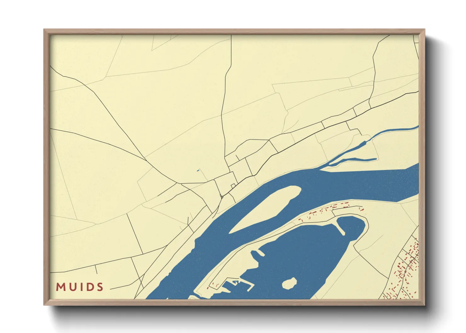 Une affiche de carte sur Muids