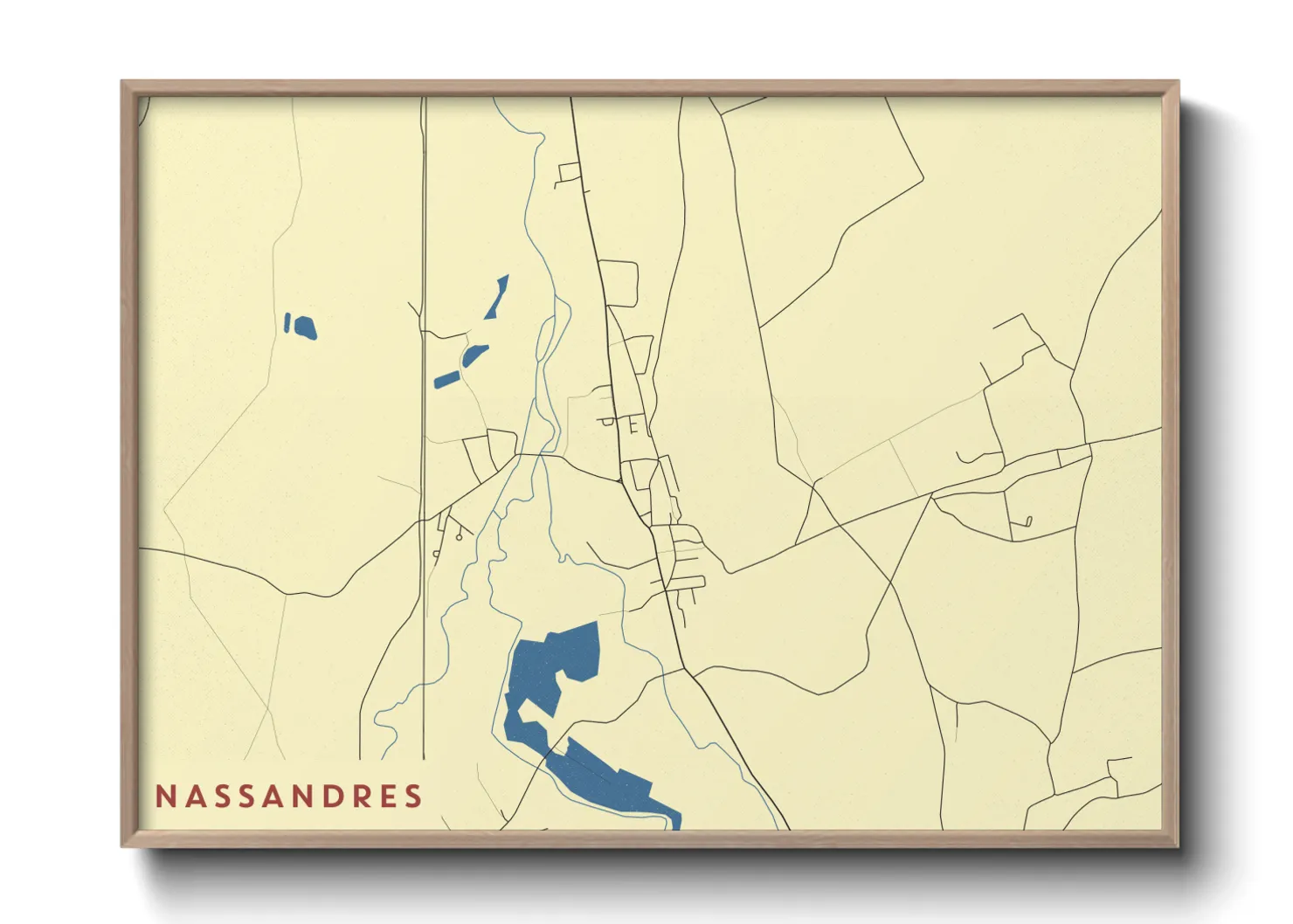 Une affiche de carte sur Nassandres