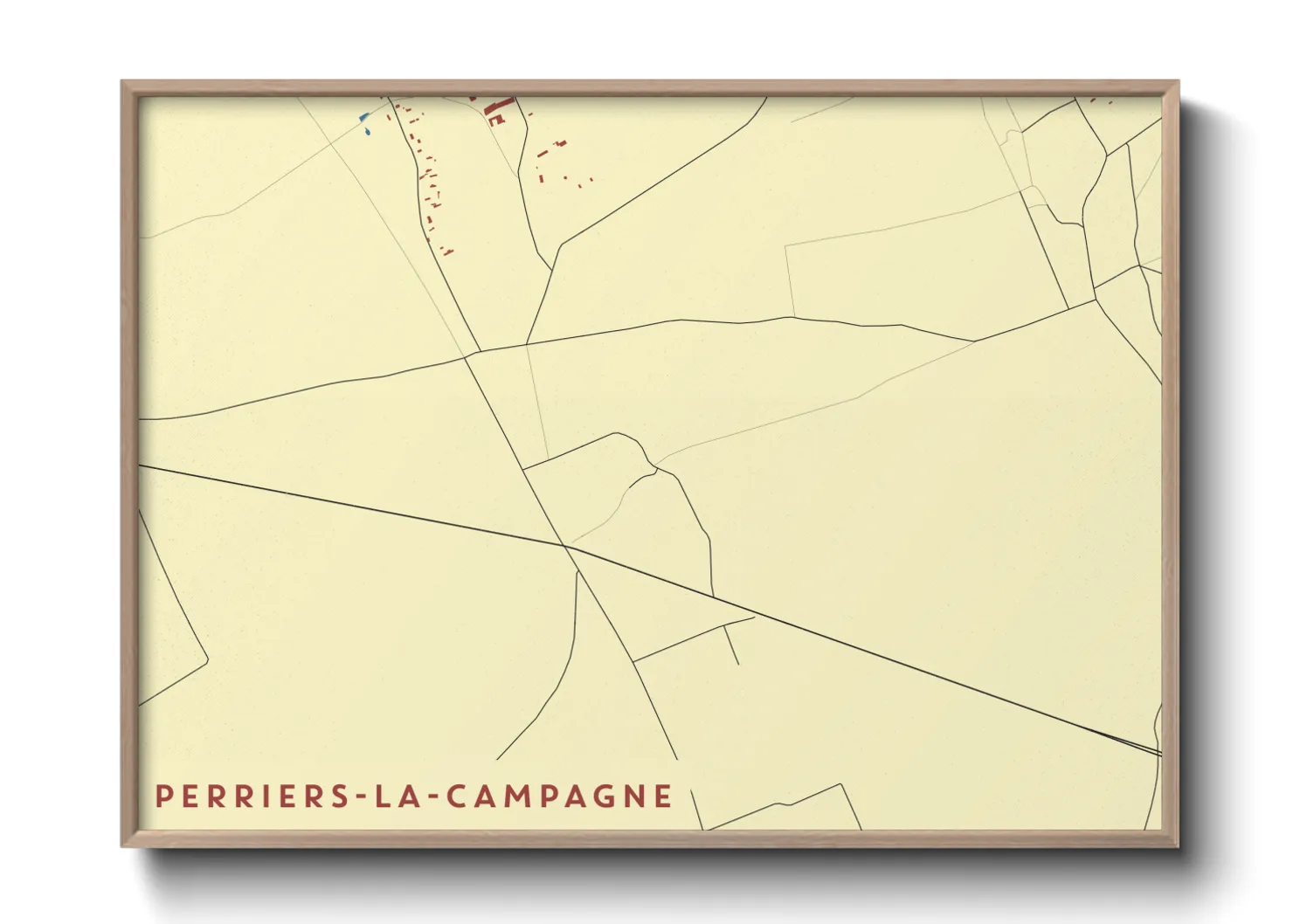 Une affiche de carte sur Perriers-la-Campagne