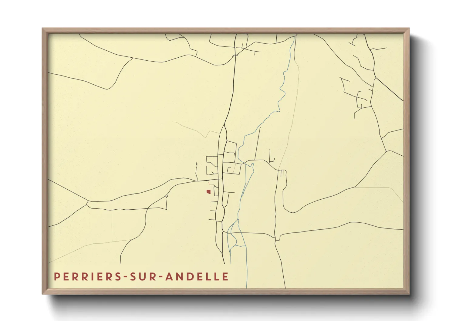 Une affiche de carte sur Perriers-sur-Andelle