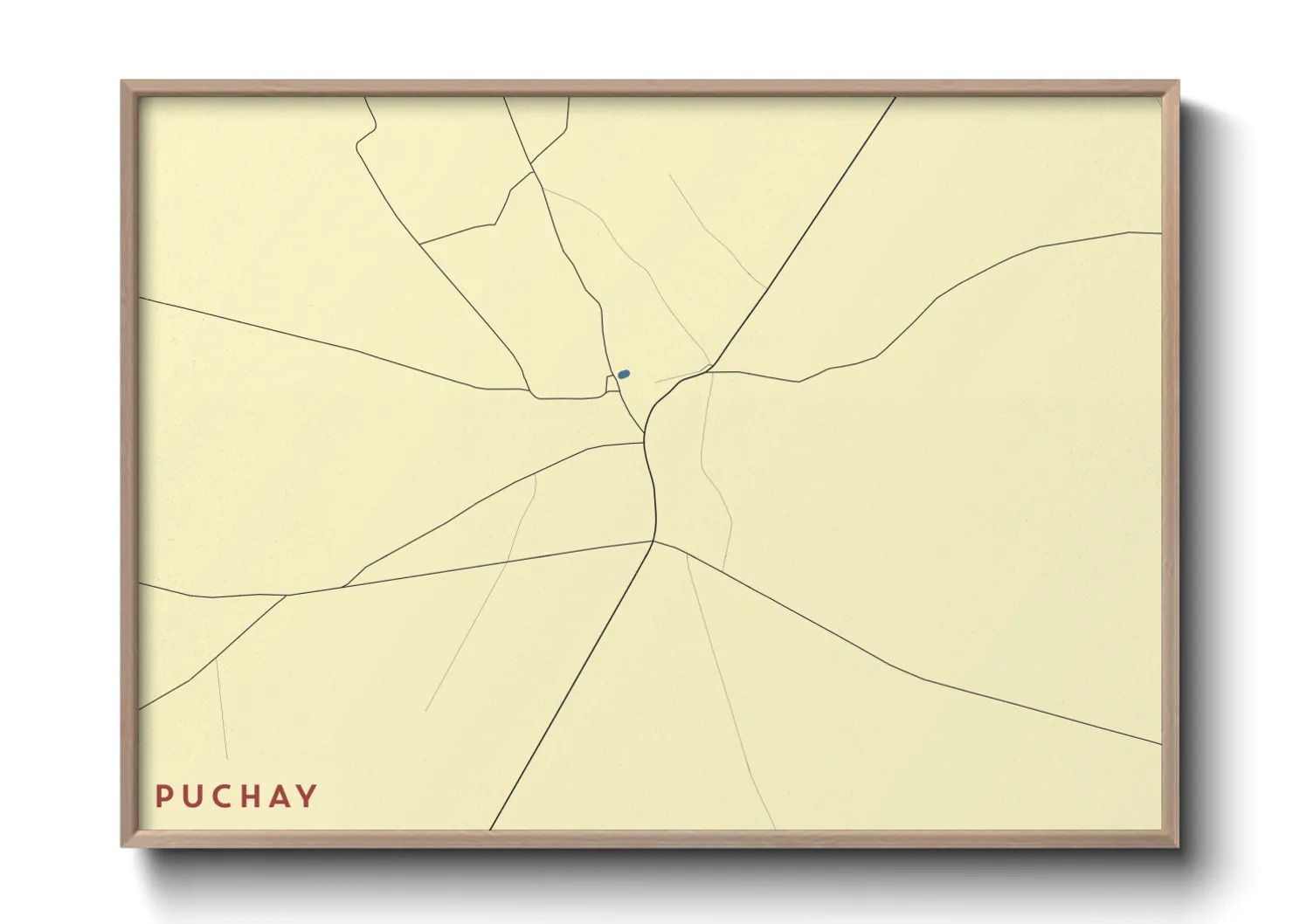 Une affiche de carte sur Puchay