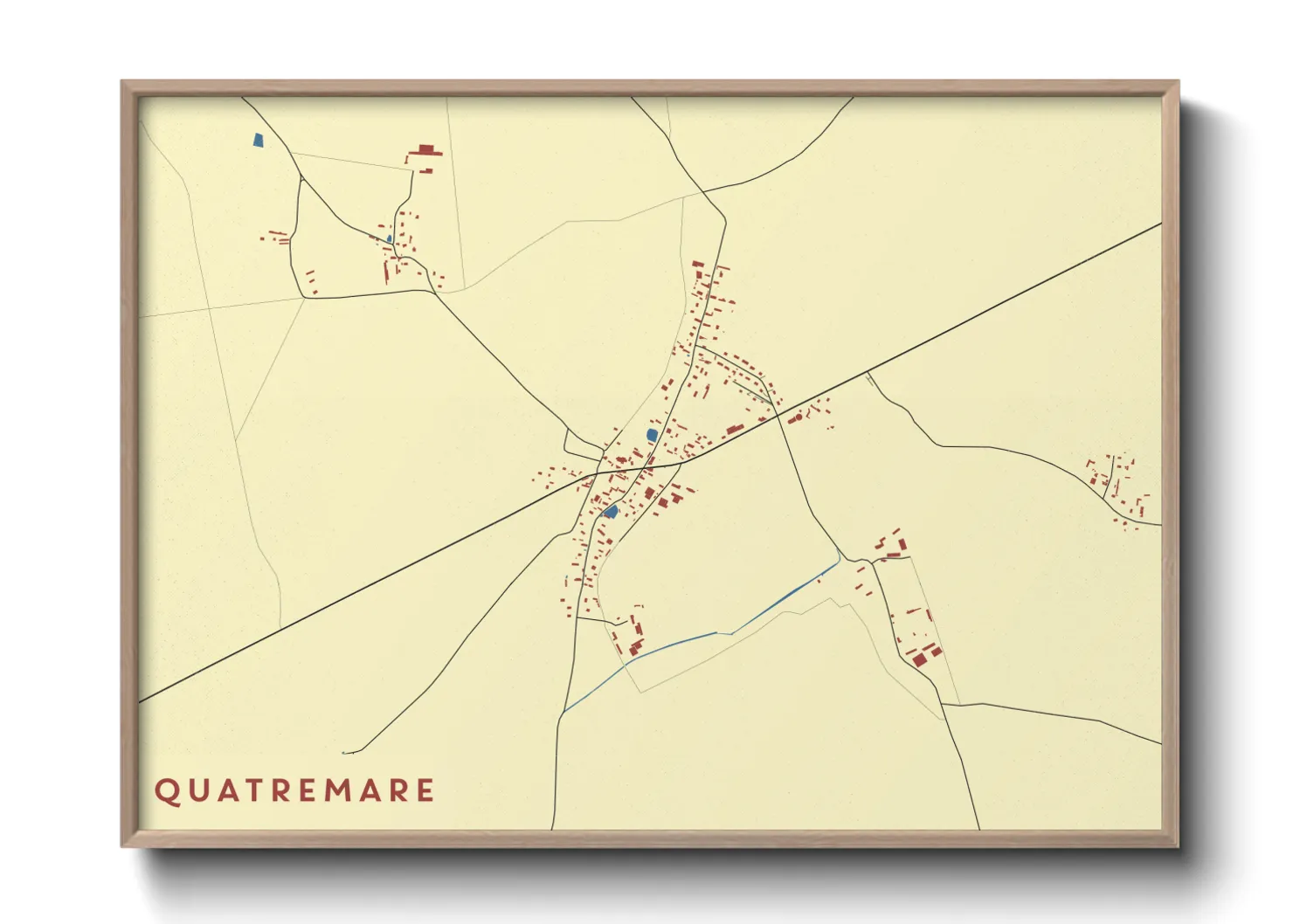 Une affiche de carte sur Quatremare