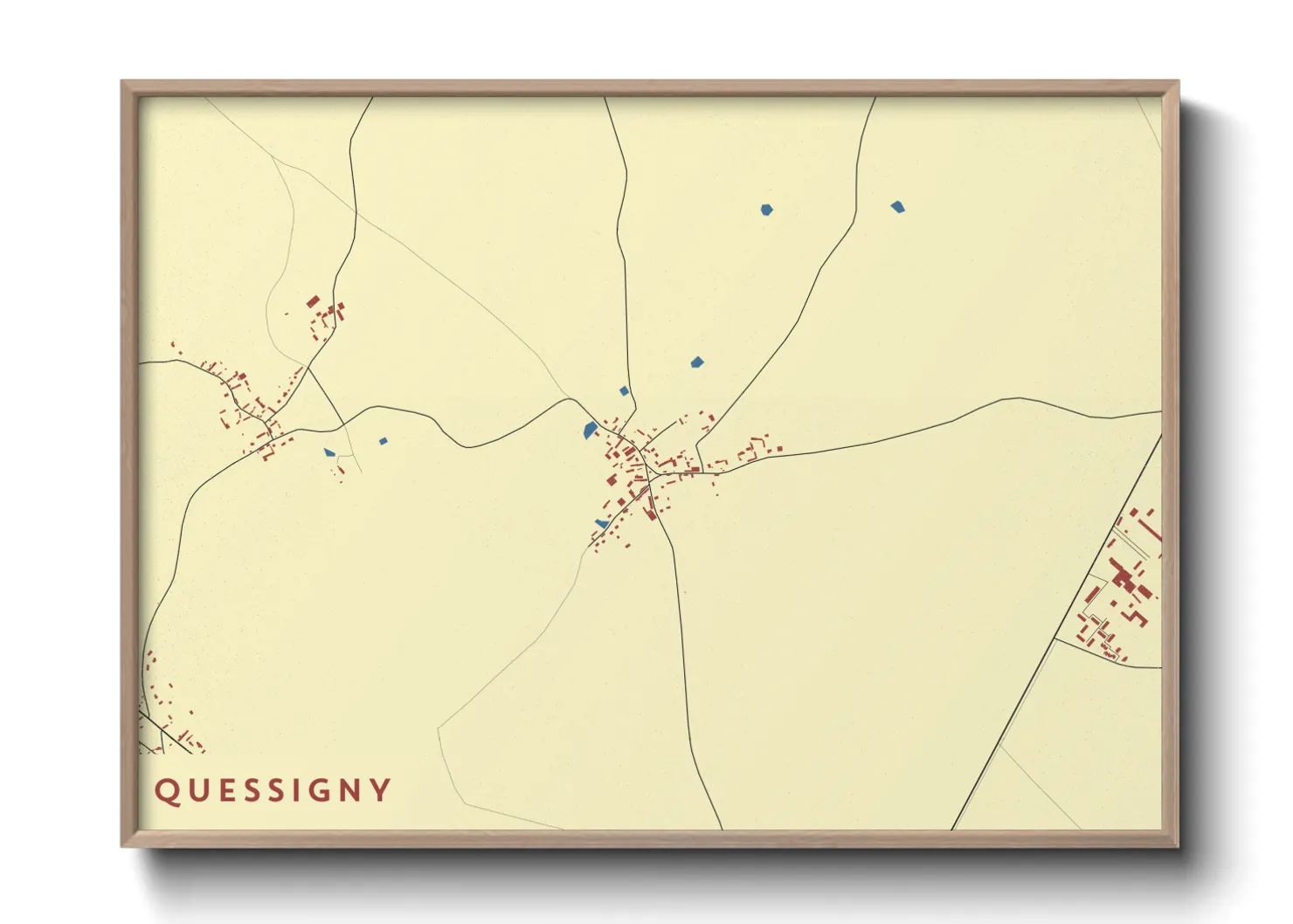 Une affiche de carte sur Quessigny
