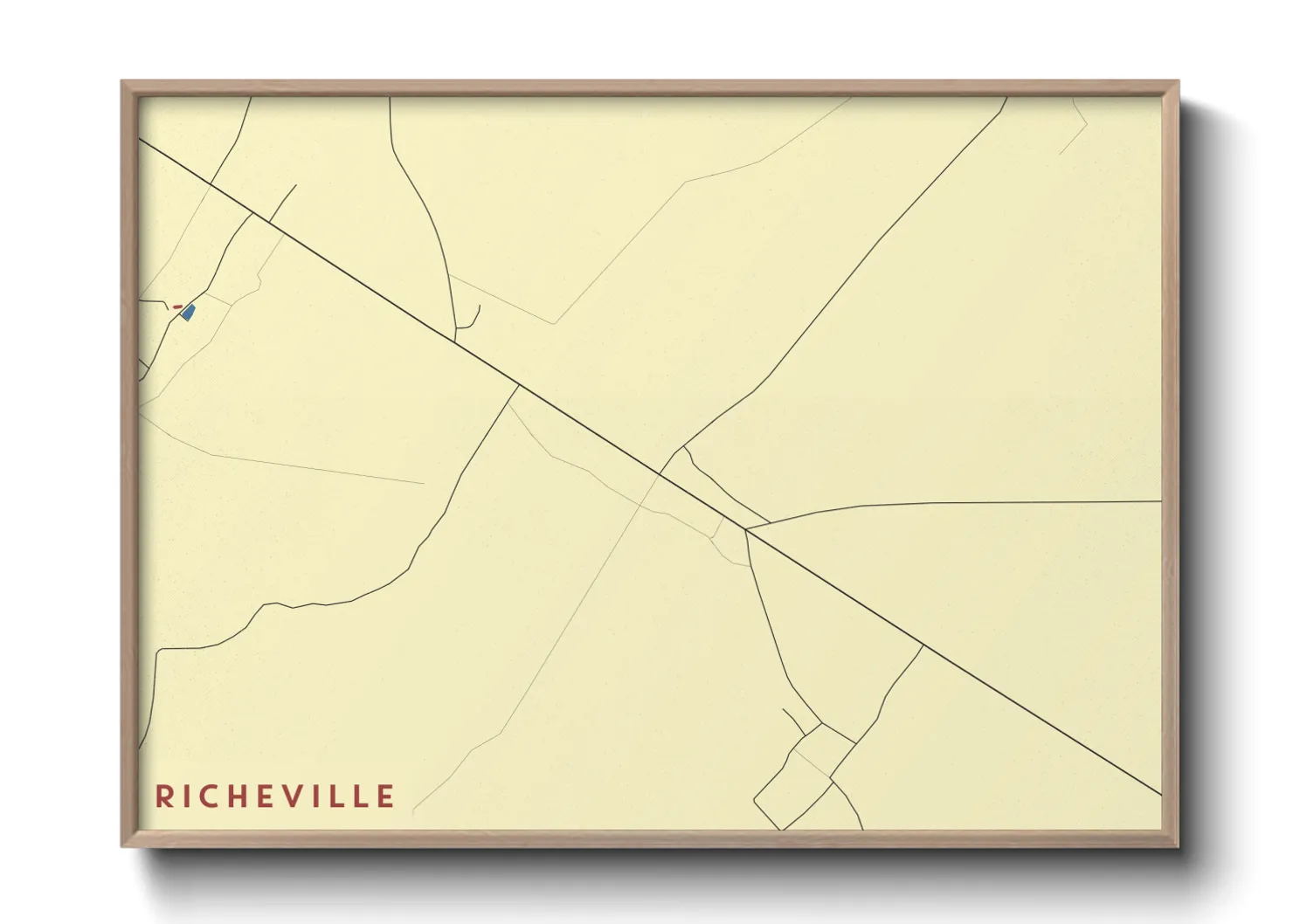 Une affiche de carte sur Richeville