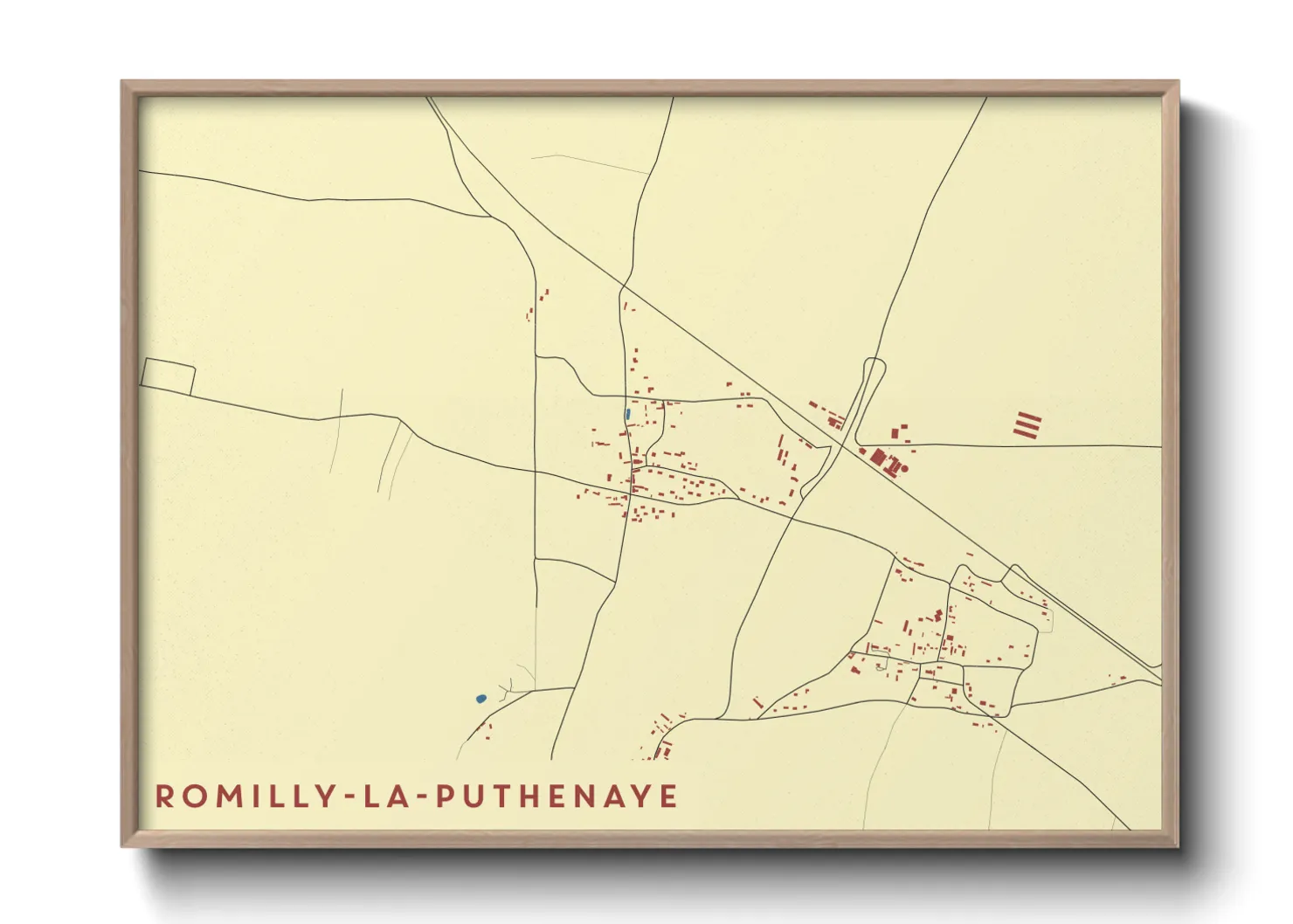 Une affiche de carte sur Romilly-la-Puthenaye