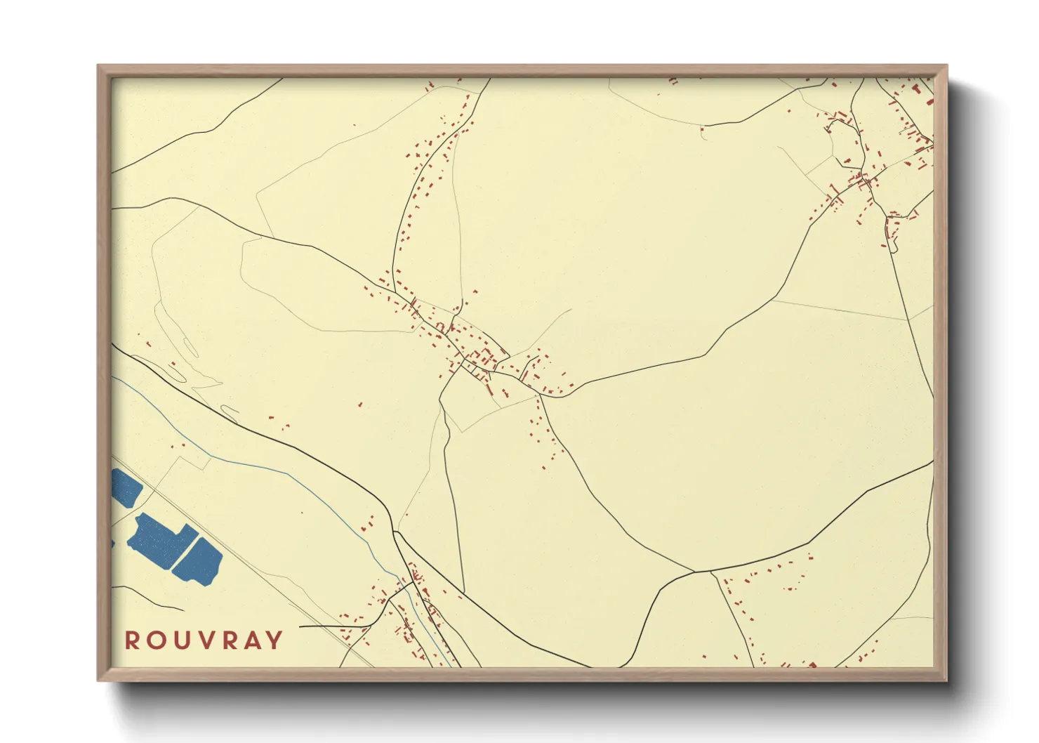 Une affiche de carte sur Rouvray