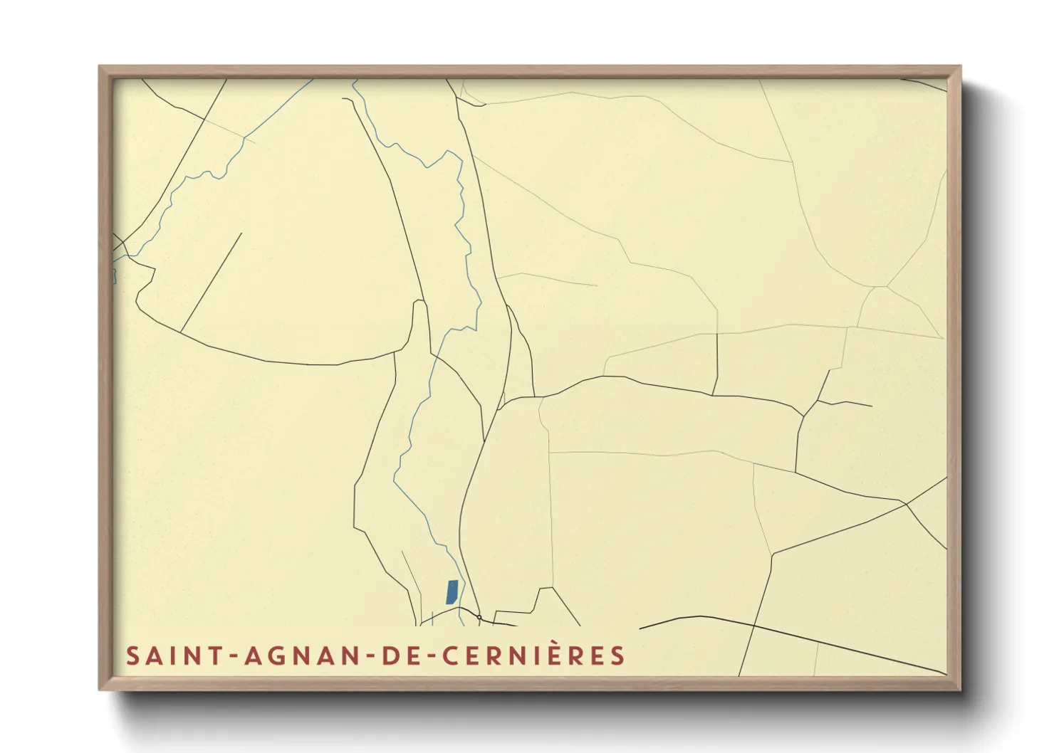 Une affiche de carte sur Saint-Agnan-de-Cernières