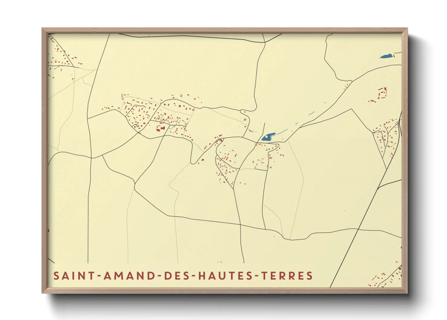 Une affiche de carte sur Saint-Amand-des-Hautes-Terres
