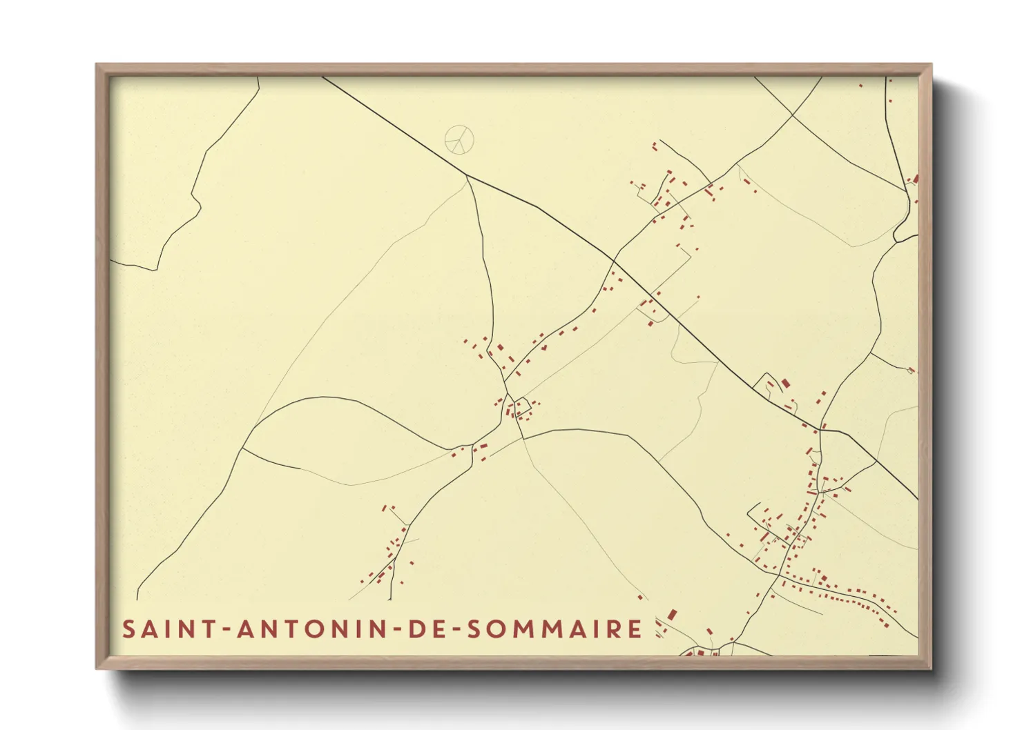 Une affiche de carte sur Saint-Antonin-de-Sommaire