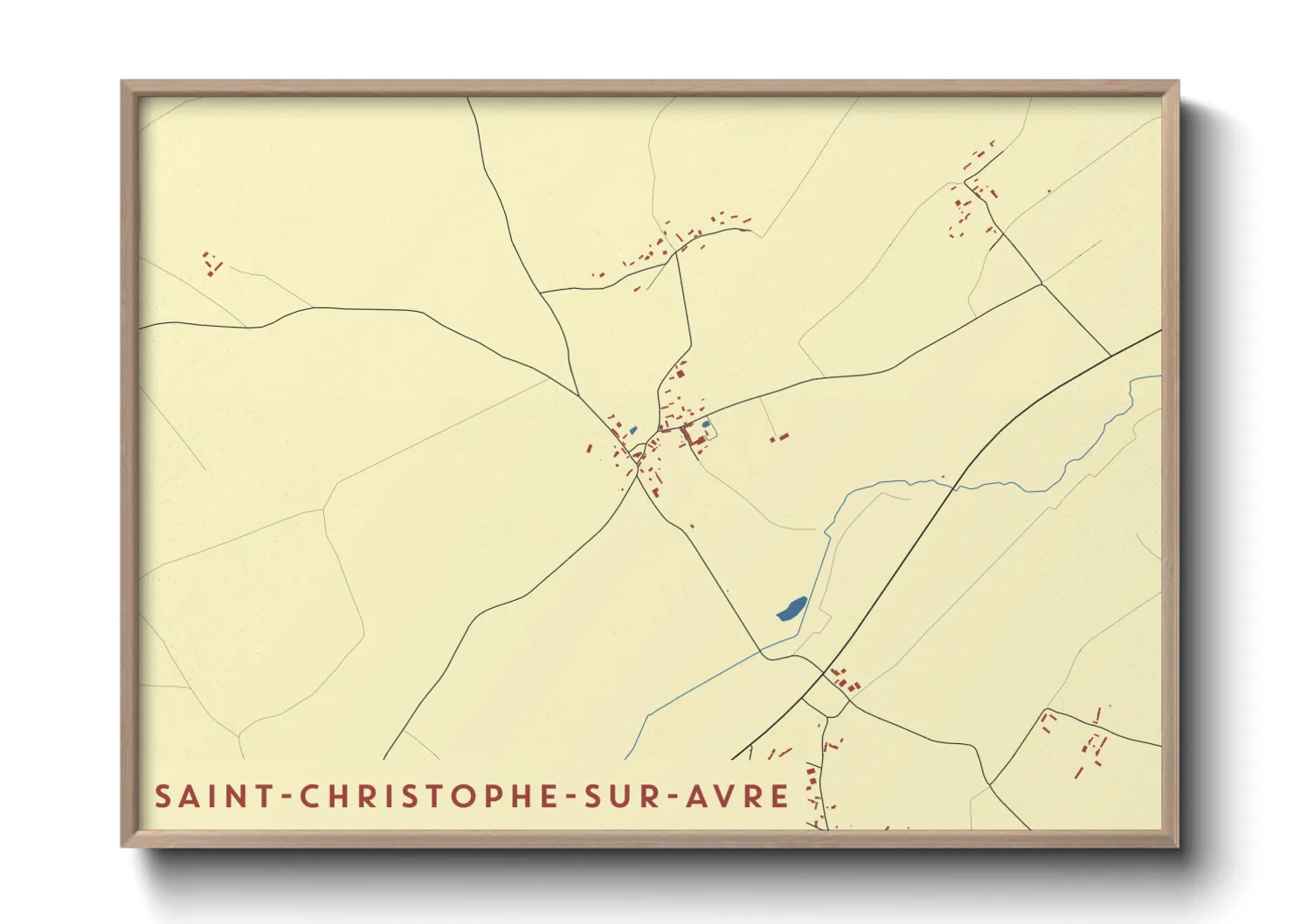 Une affiche de carte sur Saint-Christophe-sur-Avre