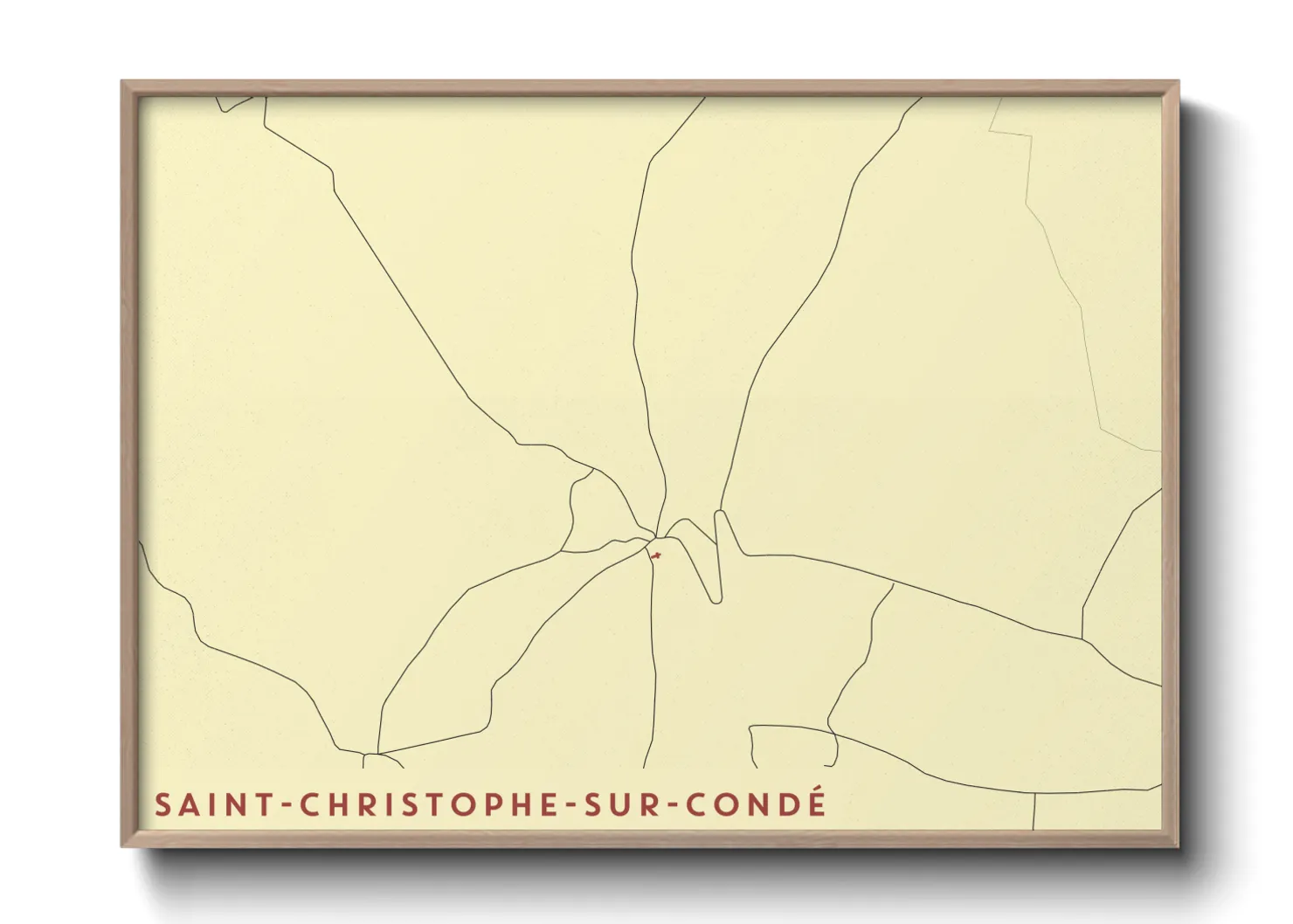 Une affiche de carte sur Saint-Christophe-sur-Condé