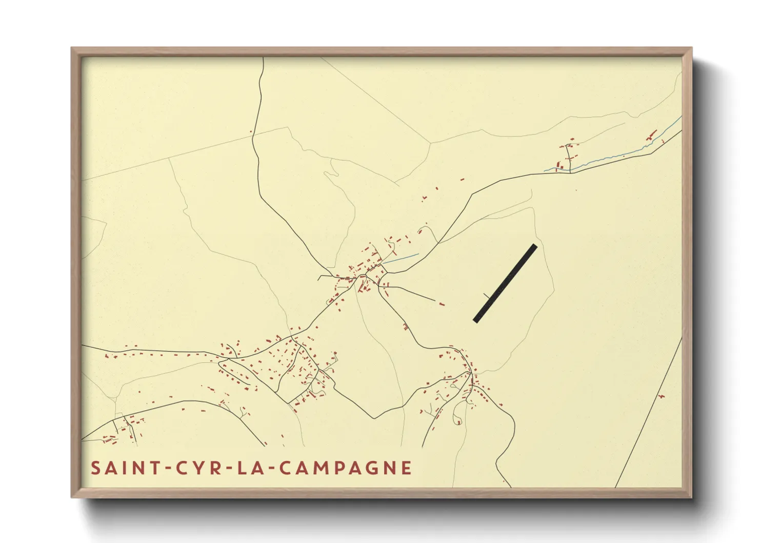 Une affiche de carte sur Saint-Cyr-la-Campagne