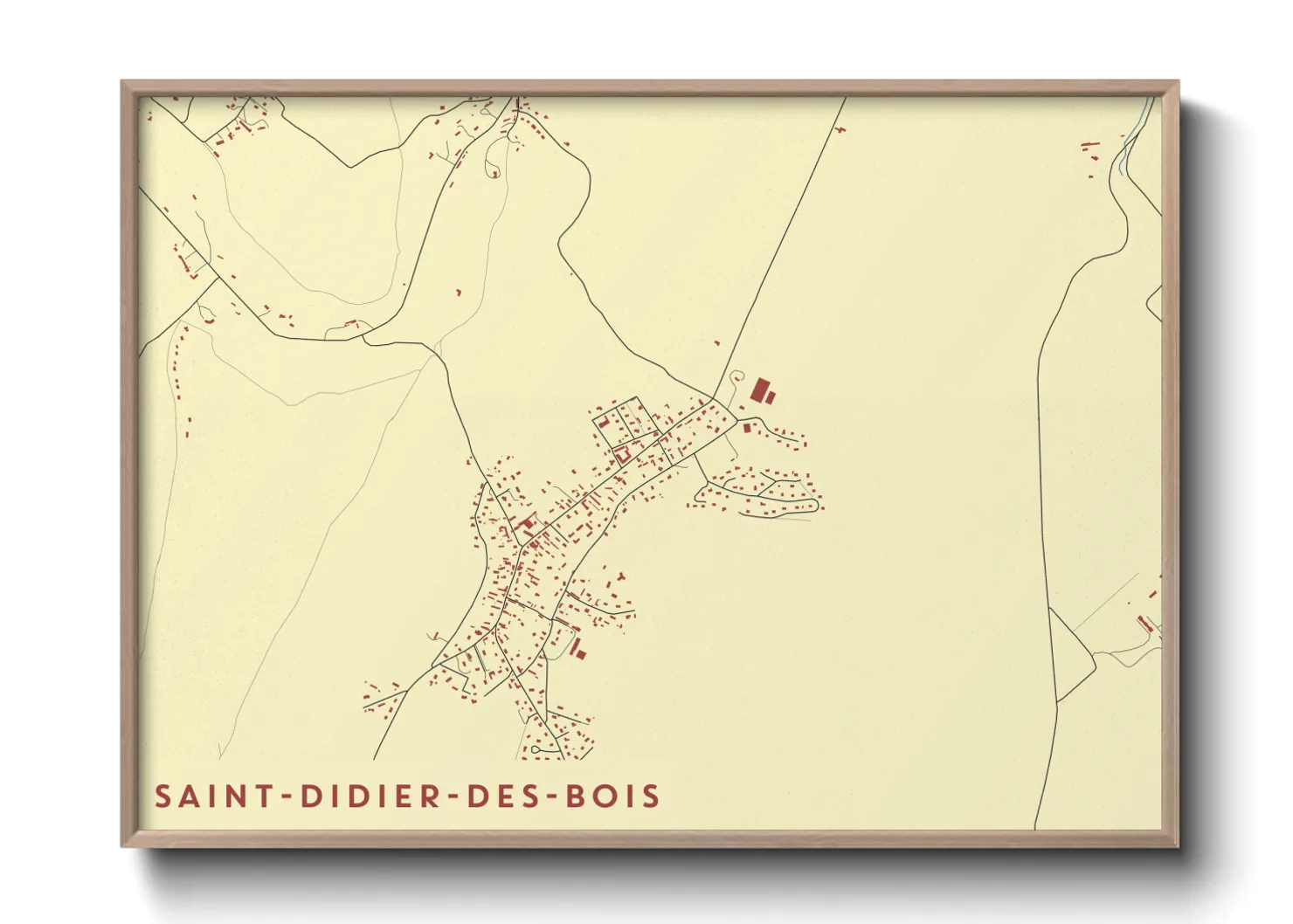 Une affiche de carte sur Saint-Didier-des-Bois