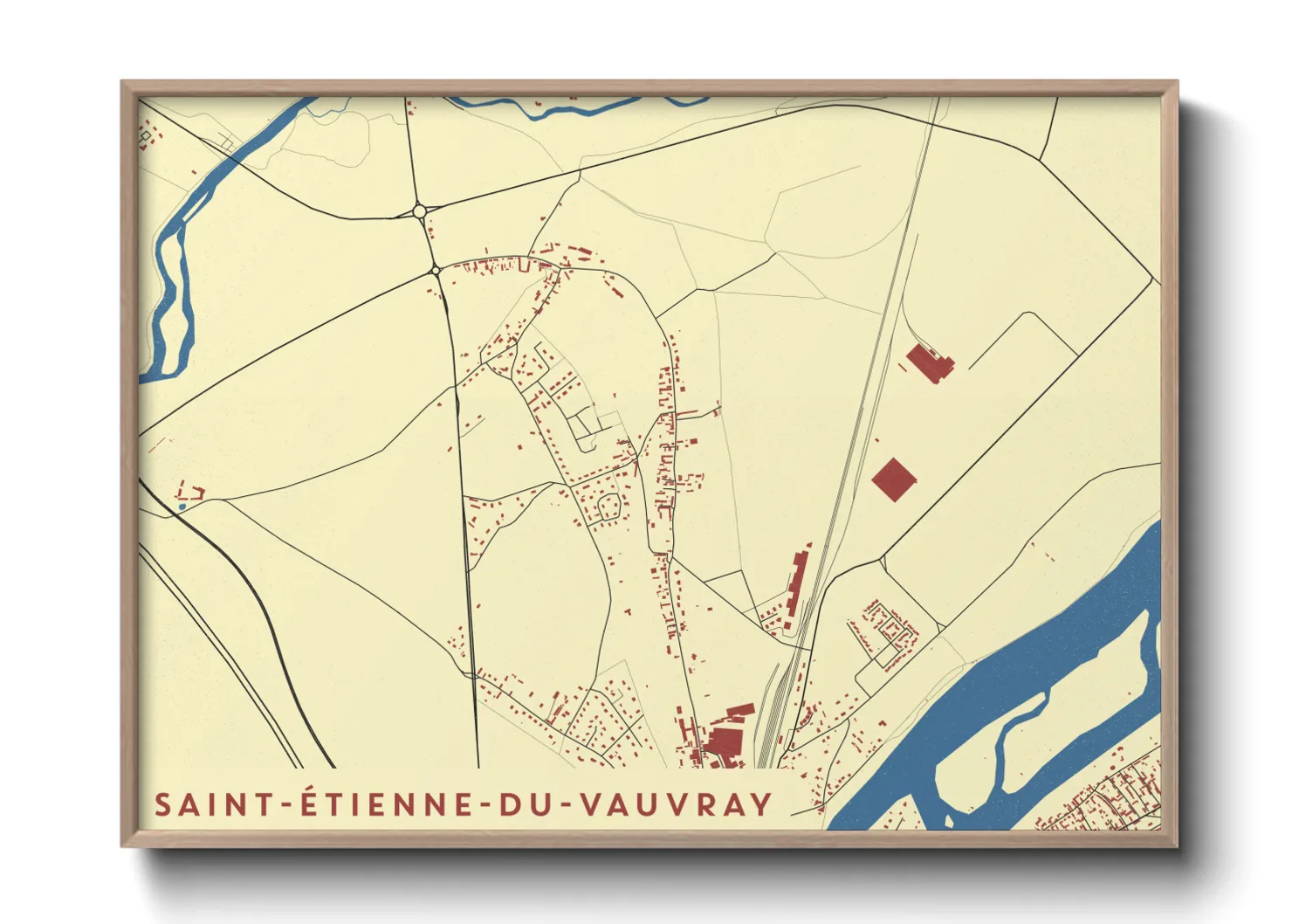 Une affiche de carte sur Saint-Étienne-du-Vauvray
