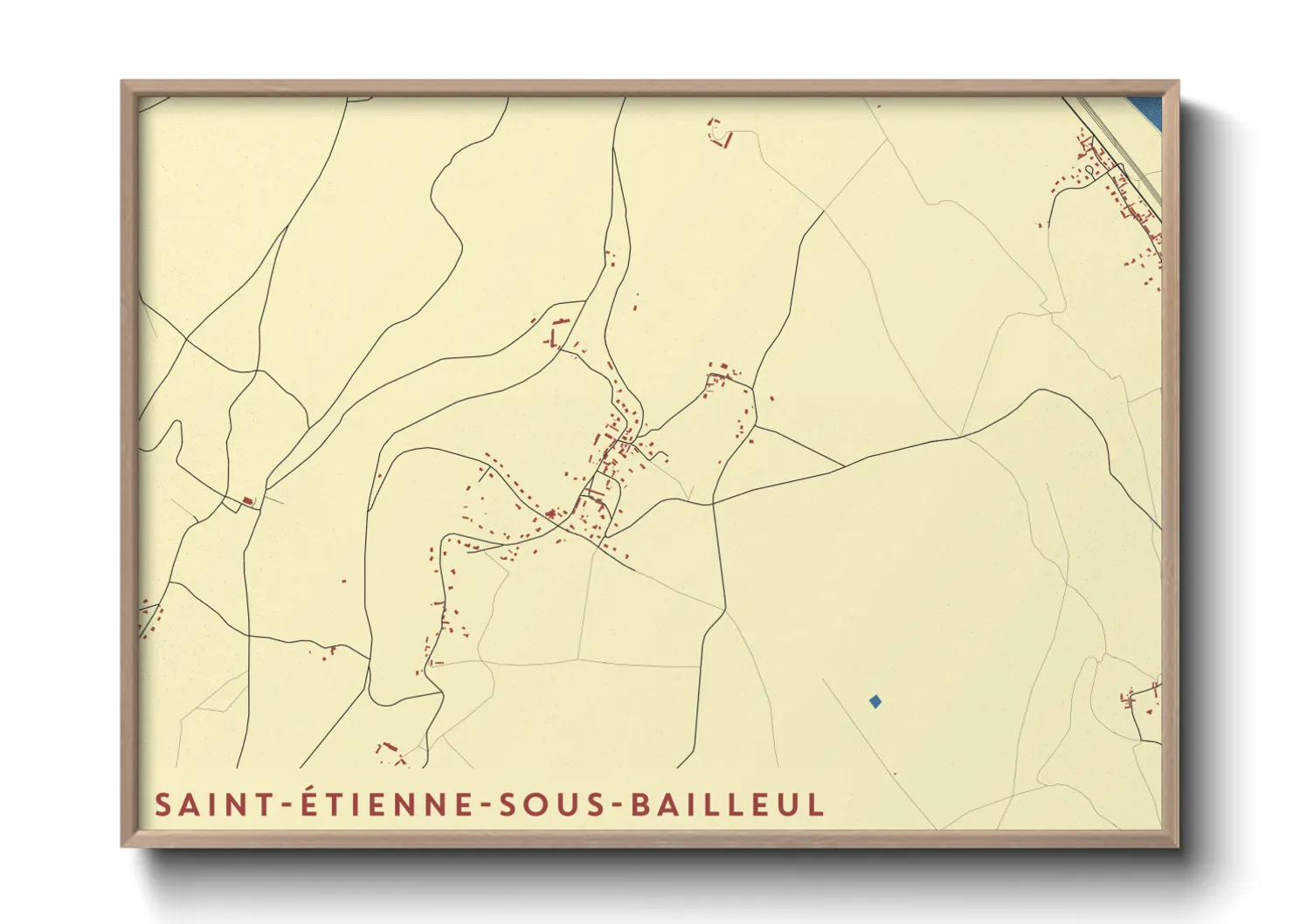 Une affiche de carte sur Saint-Étienne-sous-Bailleul