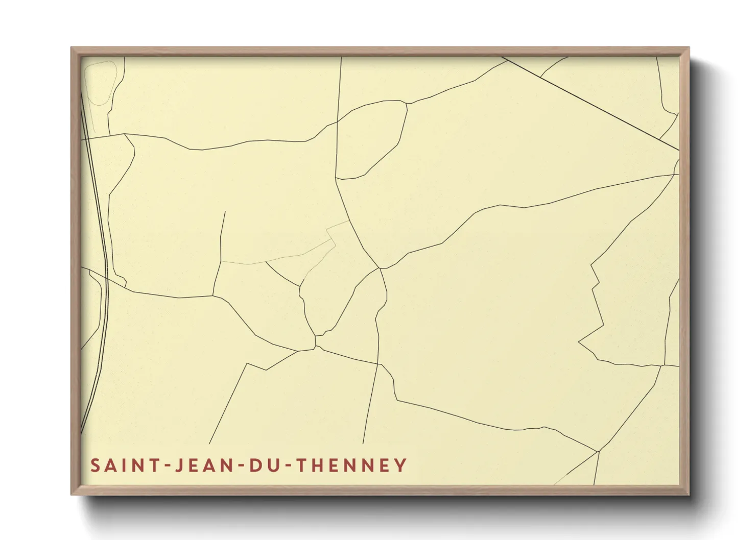 Une affiche de carte sur Saint-Jean-du-Thenney