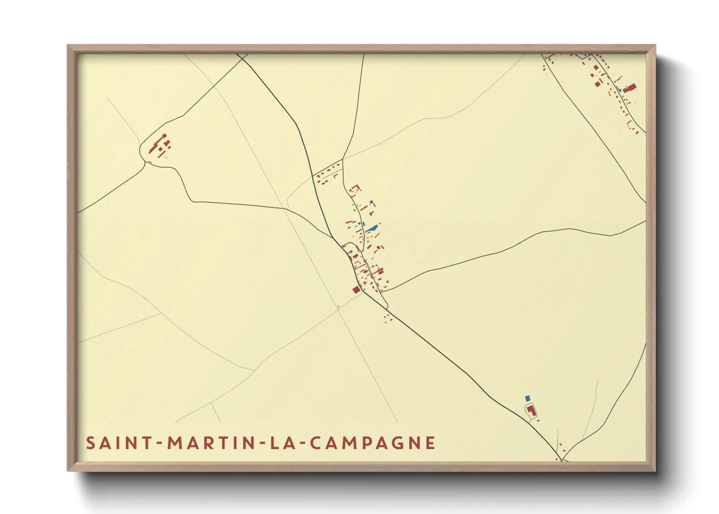 Une affiche de carte sur Saint-Martin-la-Campagne