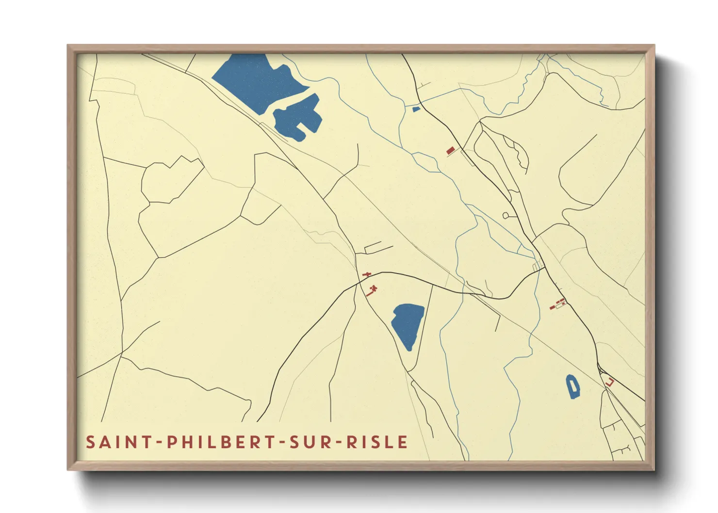 Une affiche de carte sur Saint-Philbert-sur-Risle