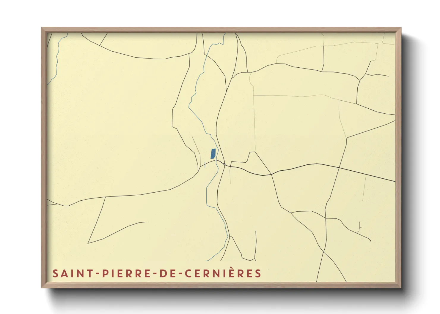 Une affiche de carte sur Saint-Pierre-de-Cernières