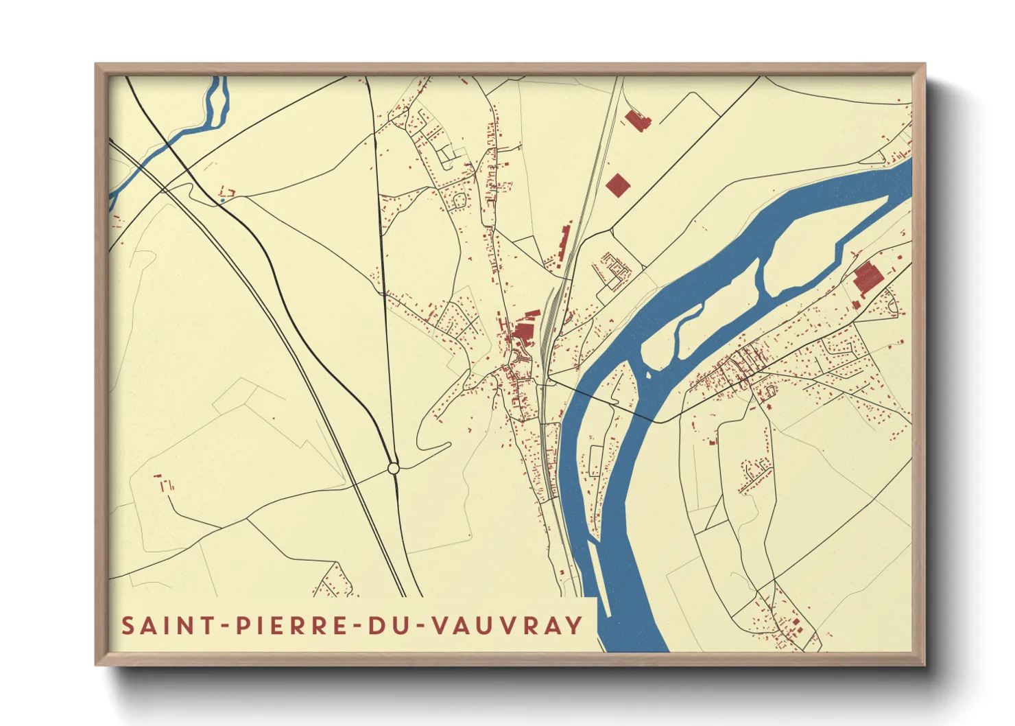 Une affiche de carte sur Saint-Pierre-du-Vauvray