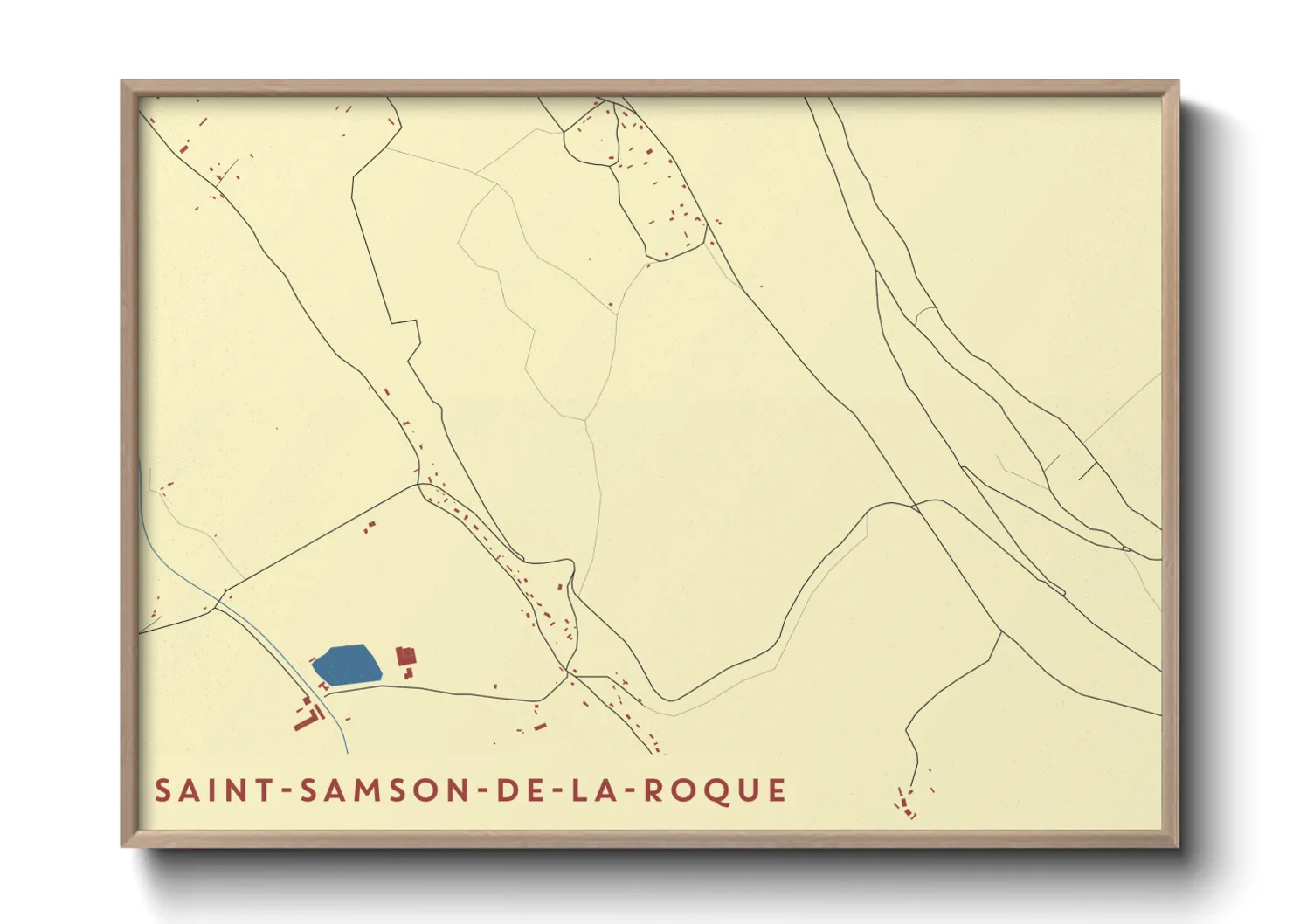 Une affiche de carte sur Saint-Samson-de-la-Roque