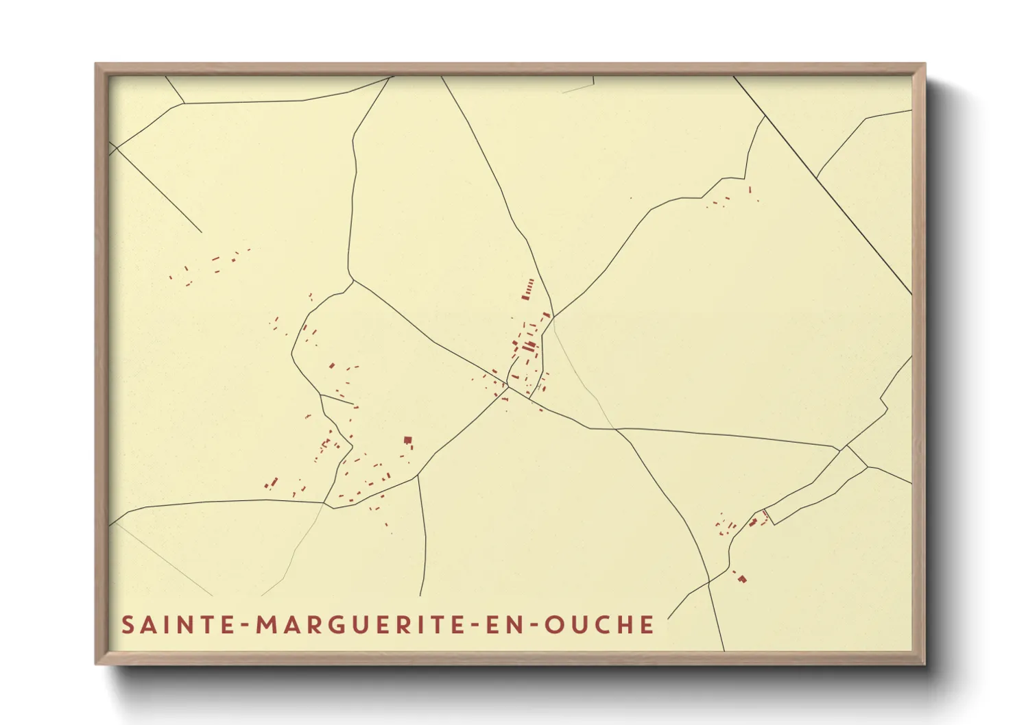Une affiche de carte sur Sainte-Marguerite-en-Ouche