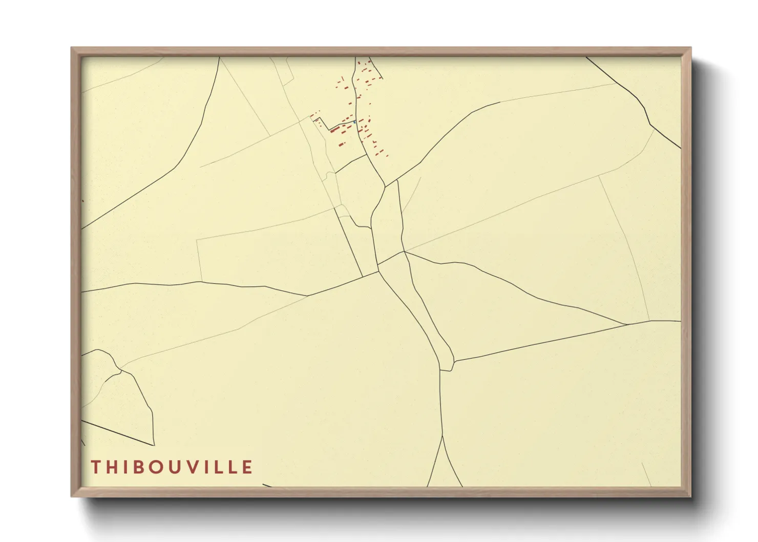 Une affiche de carte sur Thibouville