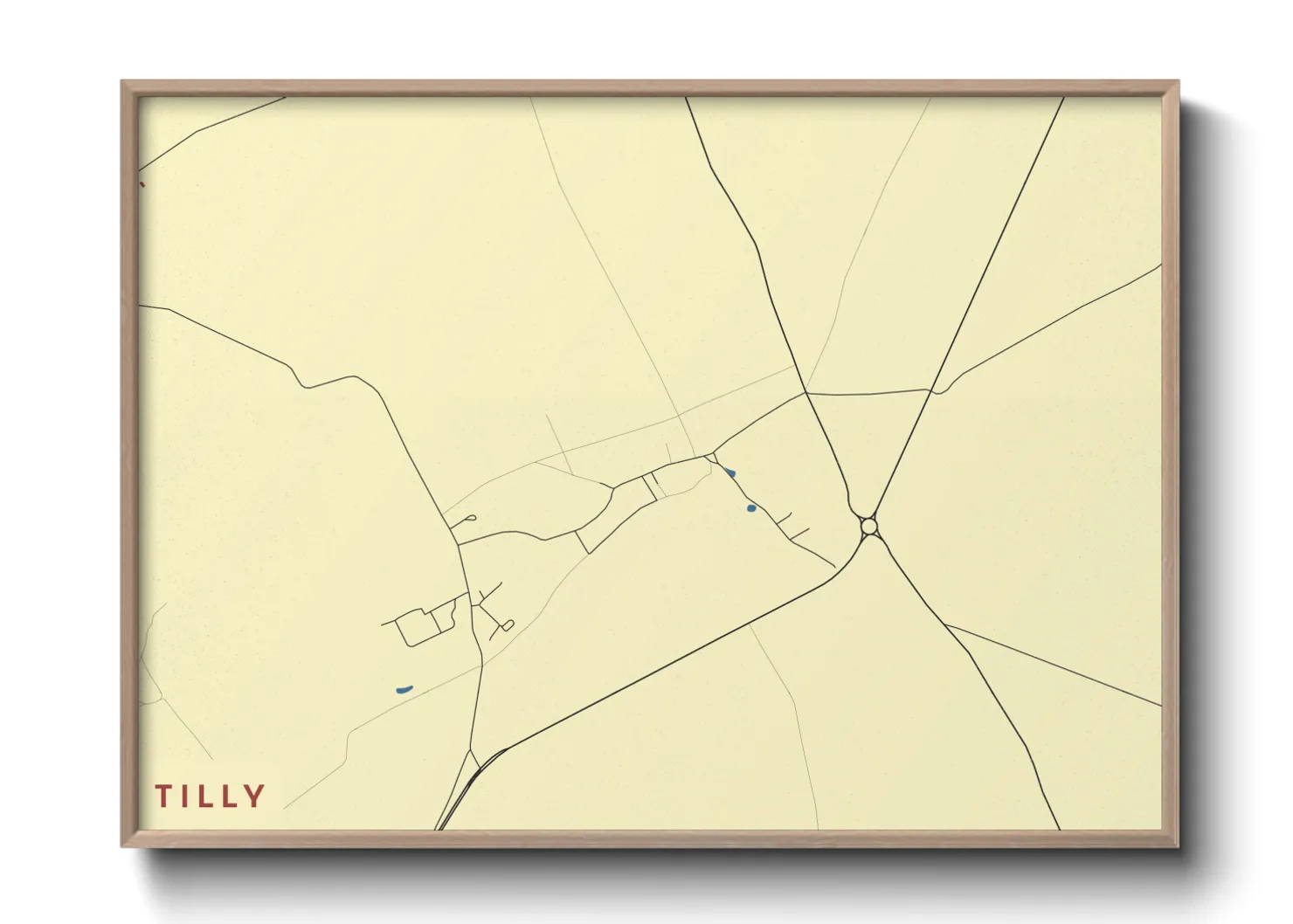 Une affiche de carte sur Tilly