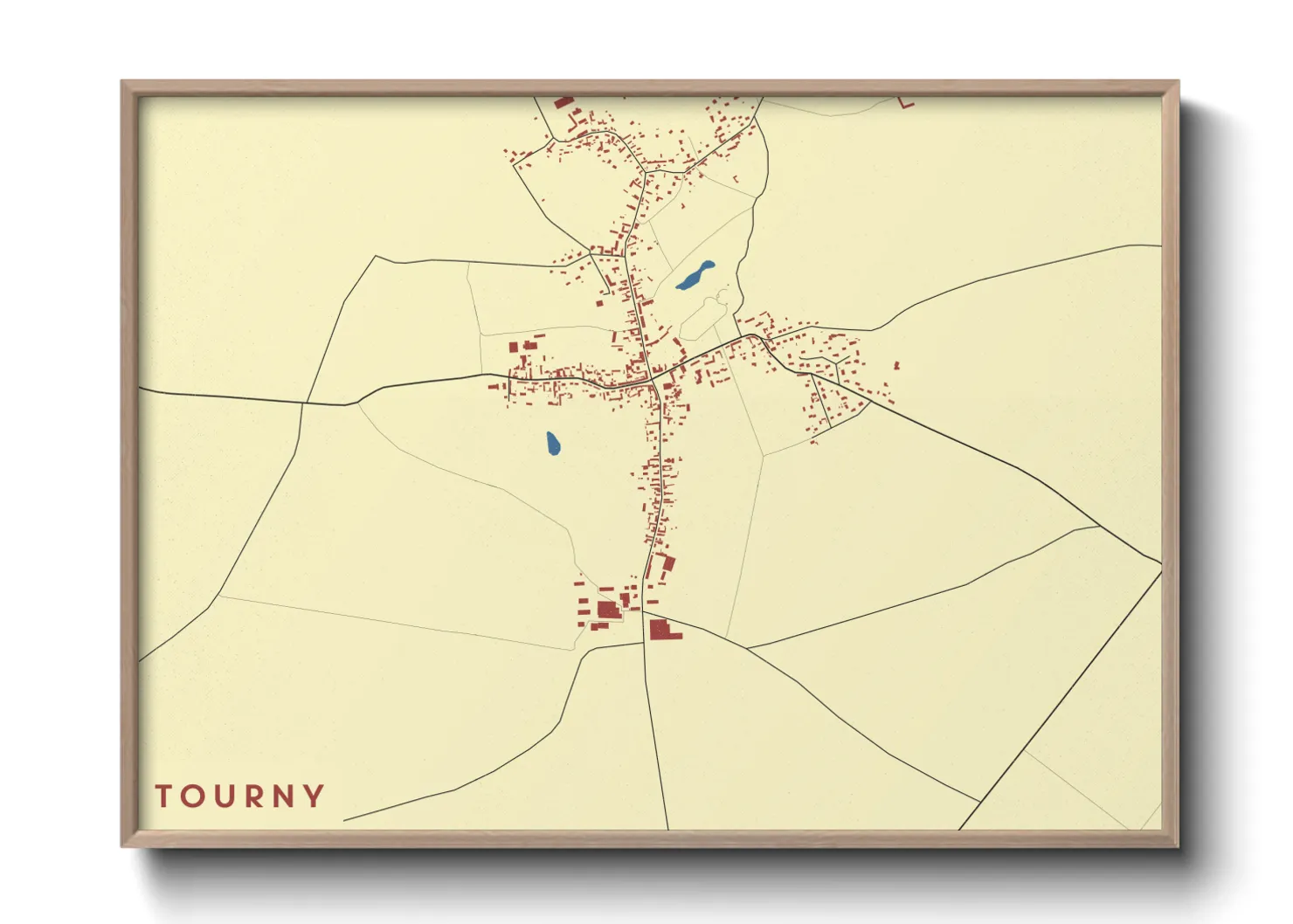 Une affiche de carte sur Tourny