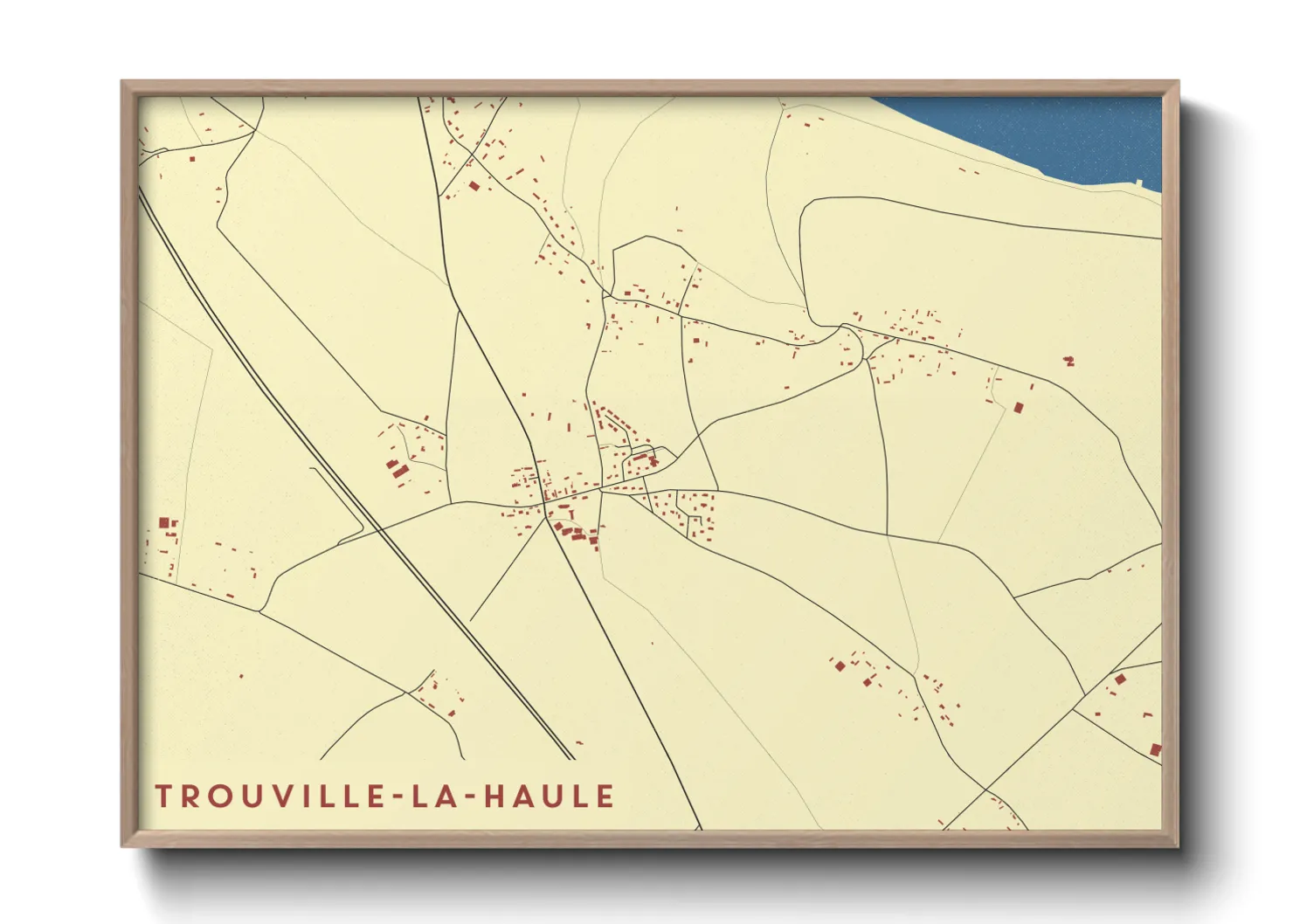 Une affiche de carte sur Trouville-la-Haule