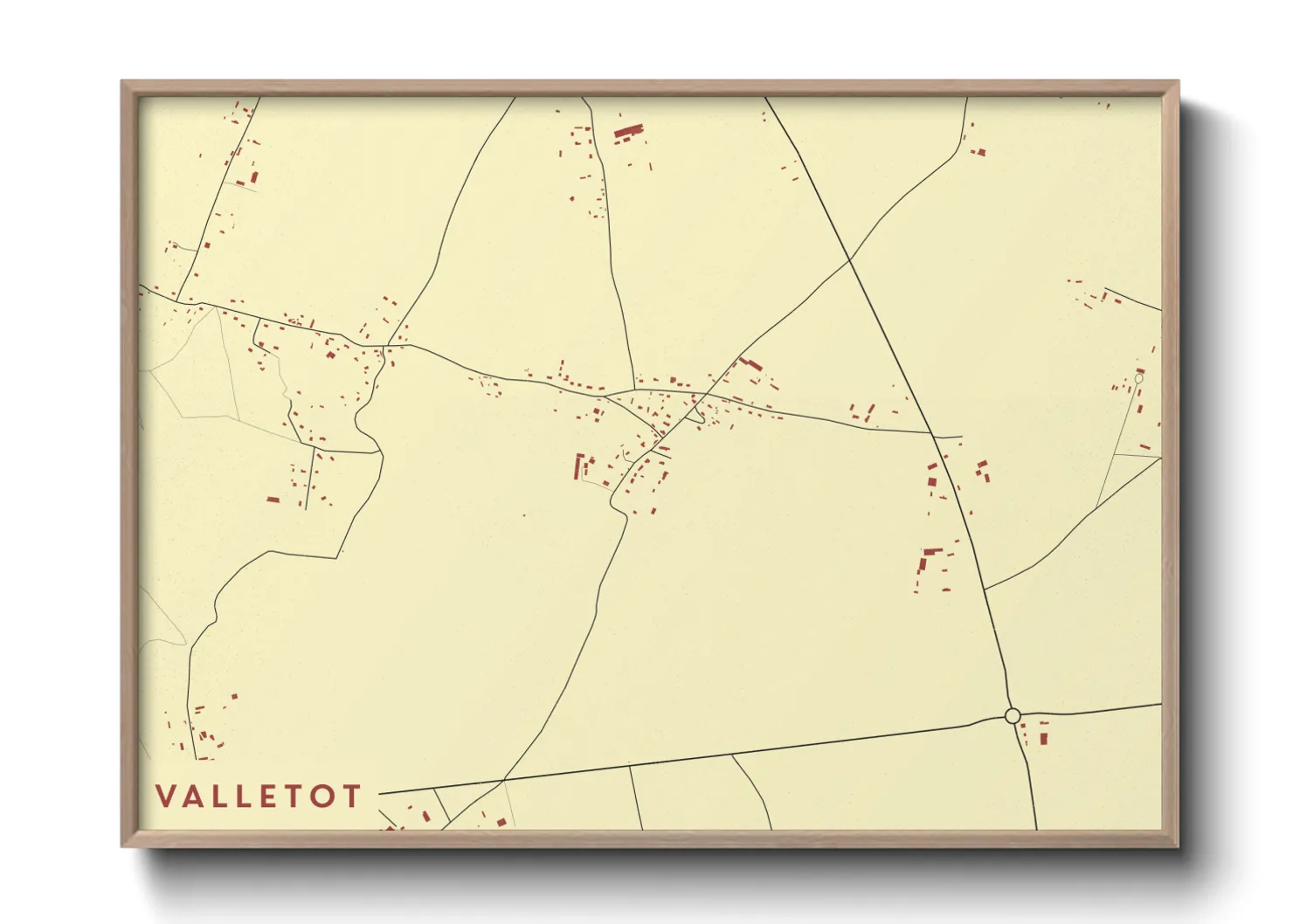 Une affiche de carte sur Valletot